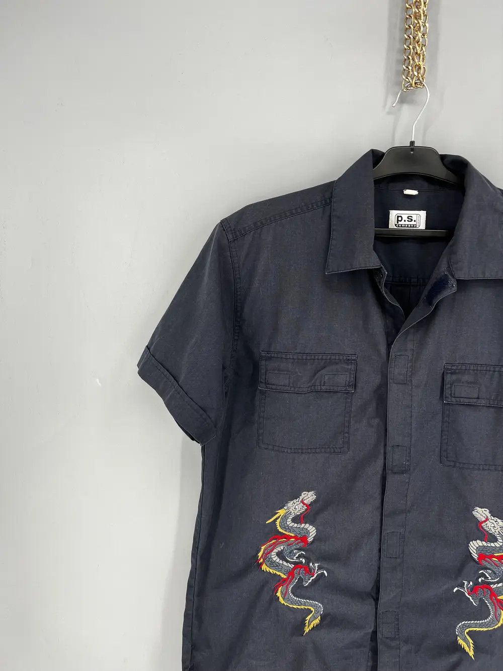 Vintage Vintage Y2k Washed AvantGarde Tribal Tee Dragon Button Ups Size US M / EU 48-50 / 2 - 4 Thumbnail