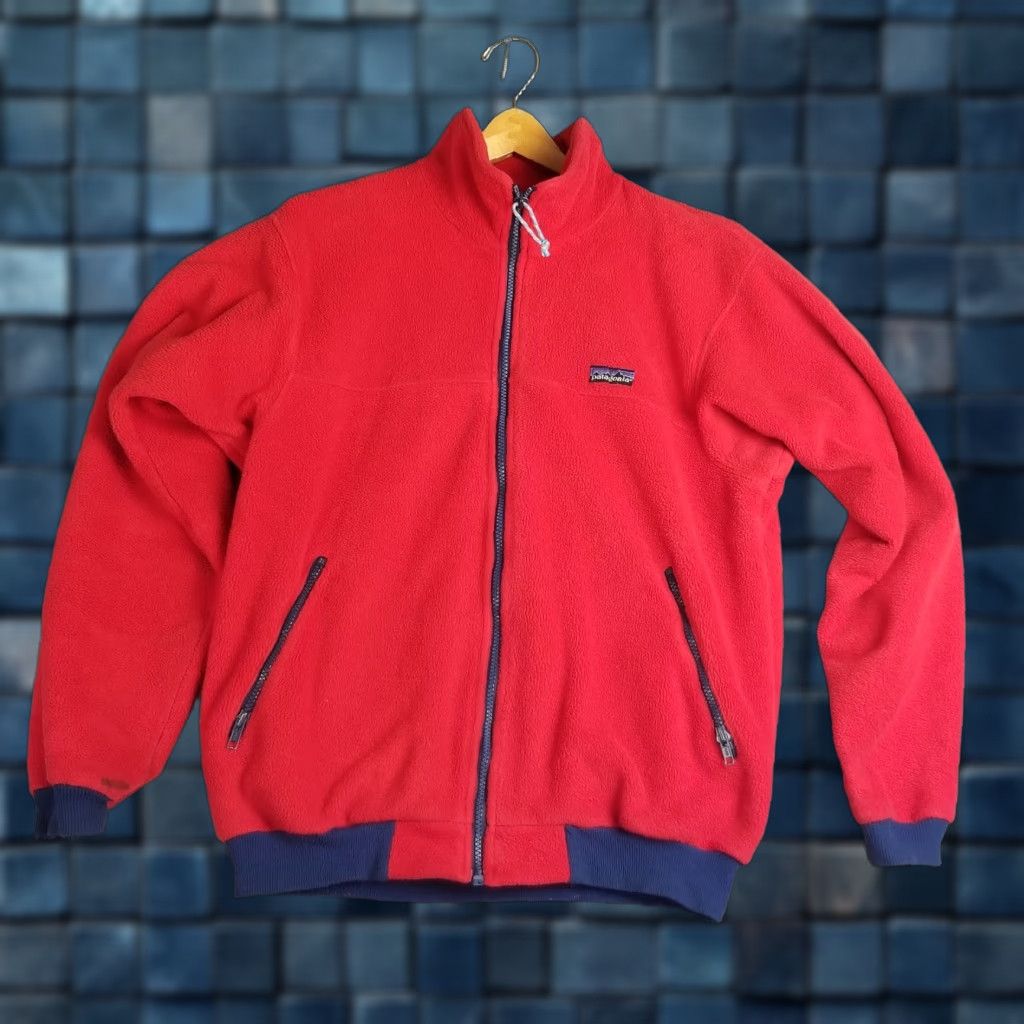 Patagonia Vintage Patagonia Fleece Jacket Red Men's Medium Full Zip USA Made 80s Size US M / EU 48-50 / 2 - 1 Thumbnail