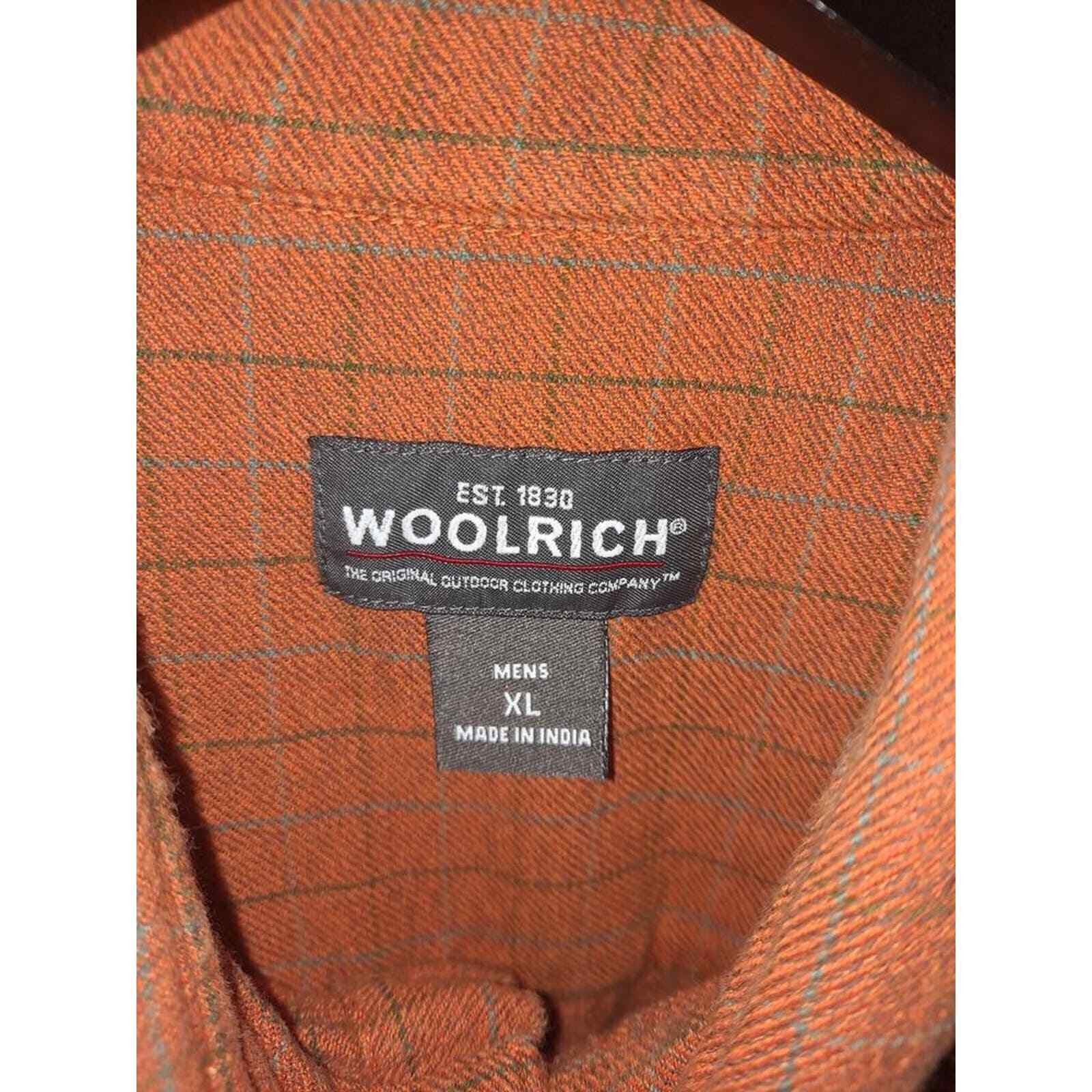 Other Vintage Woolrich Orange Button Up Shirt 100% Cotton Size XL Size US XL / EU 56 / 4 - 3 Thumbnail