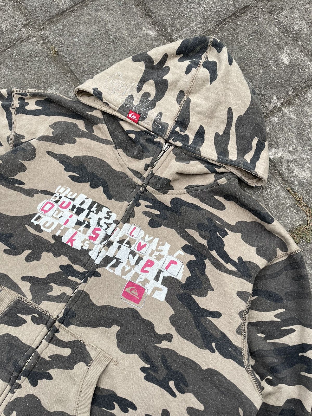 Quiksilver × Vintage Rare Vintage Zip Hoodie QuickSilver Size US XL / EU 56 / 4 - 2 Thumbnail