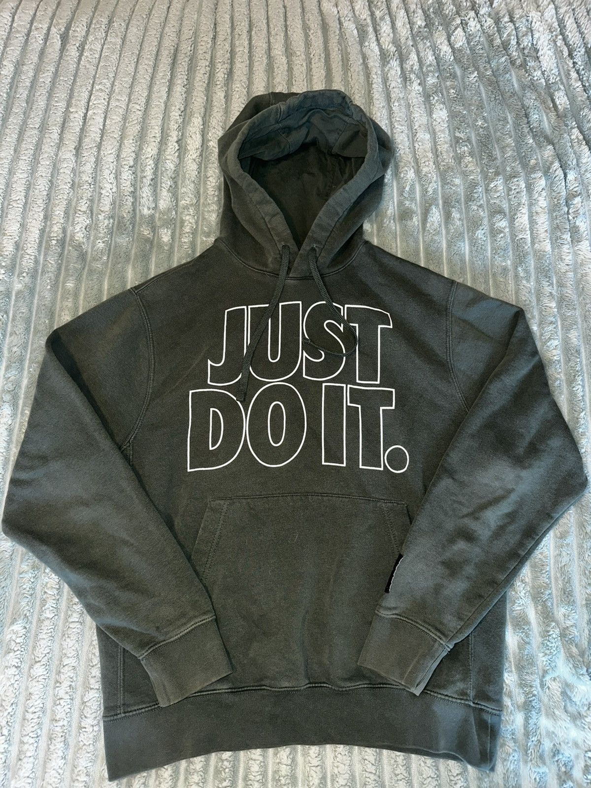 Nike Y2K Nike "Just Do It" - Khaki Green Hoodie Size US M / EU 48-50 / 2 - 1 Thumbnail
