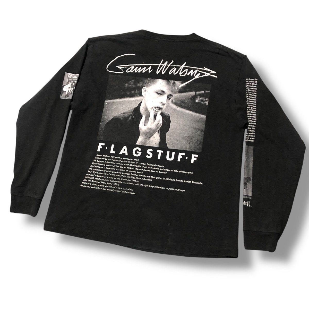 Flagstuff × Japanese Brand × Vintage VINTAGE FLAGSTUFF x GAVIN WATSON xART LONGSLEVE TSHIRT Size US XL / EU 56 / 4 - 1 Thumbnail