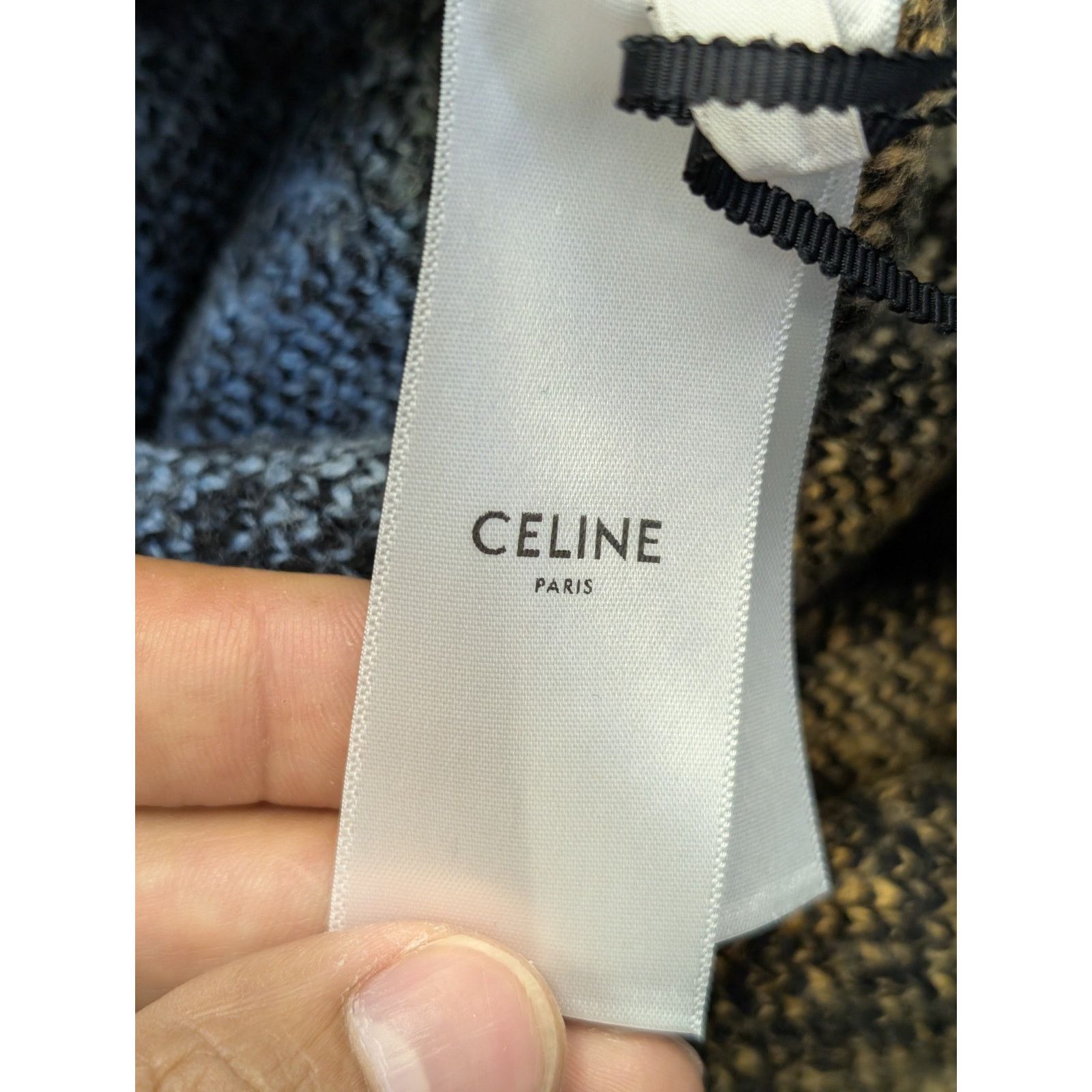 Celine o1rshd1 Blue Palm Printed Cotton Blend Cardigan Sweater Size US M / EU 48-50 / 2 - 12 Thumbnail