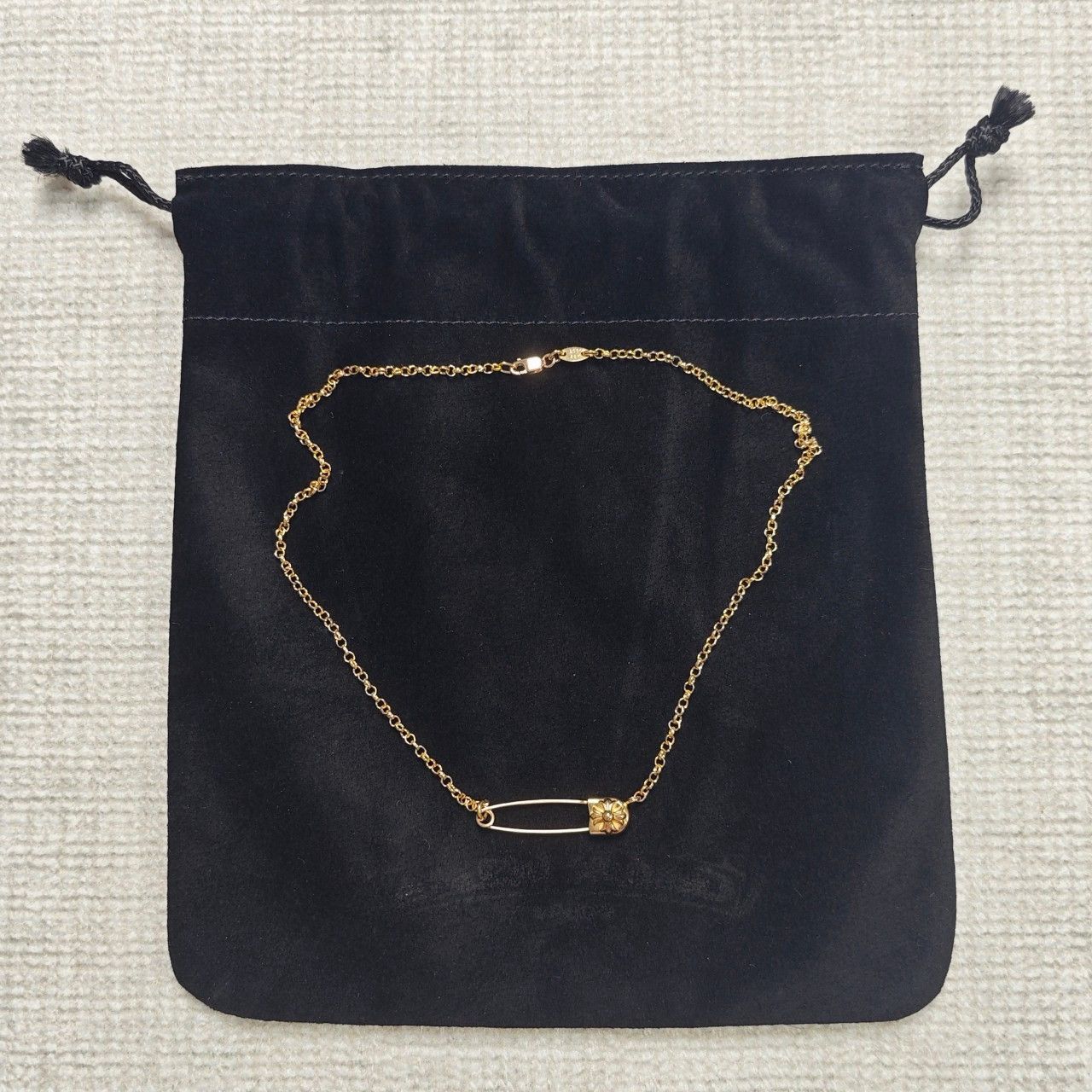 Chrome Hearts Chrome Hearts 22k Safety Pin Necklace 16inch Size ONE SIZE - 1 Thumbnail