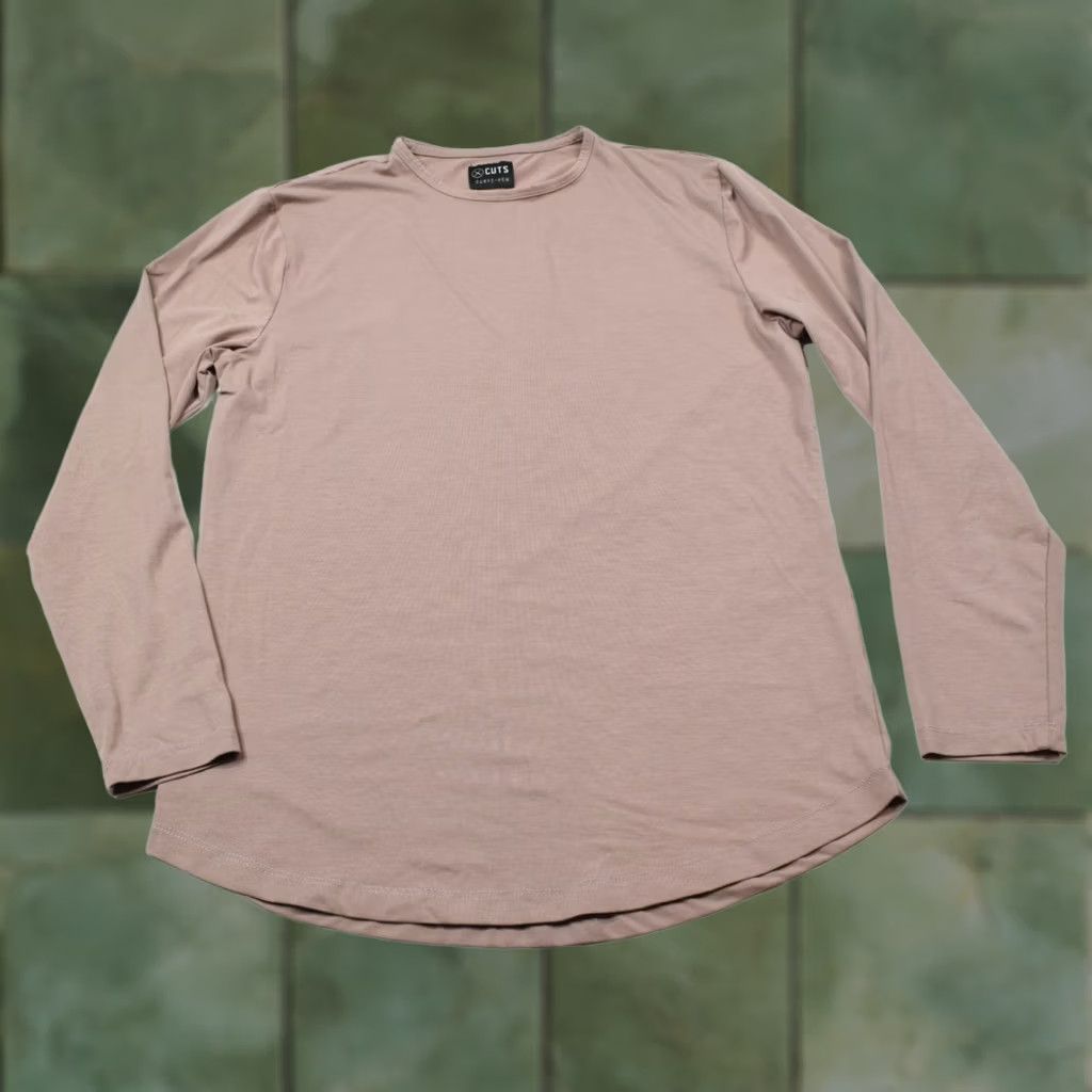 Cuts Cuts Clothing Curve Hem T-Shirt Mens Large Mauve Long Sleeve Slim Fit Pyca Pro Size US L / EU 52-54 / 3 - 1 Thumbnail