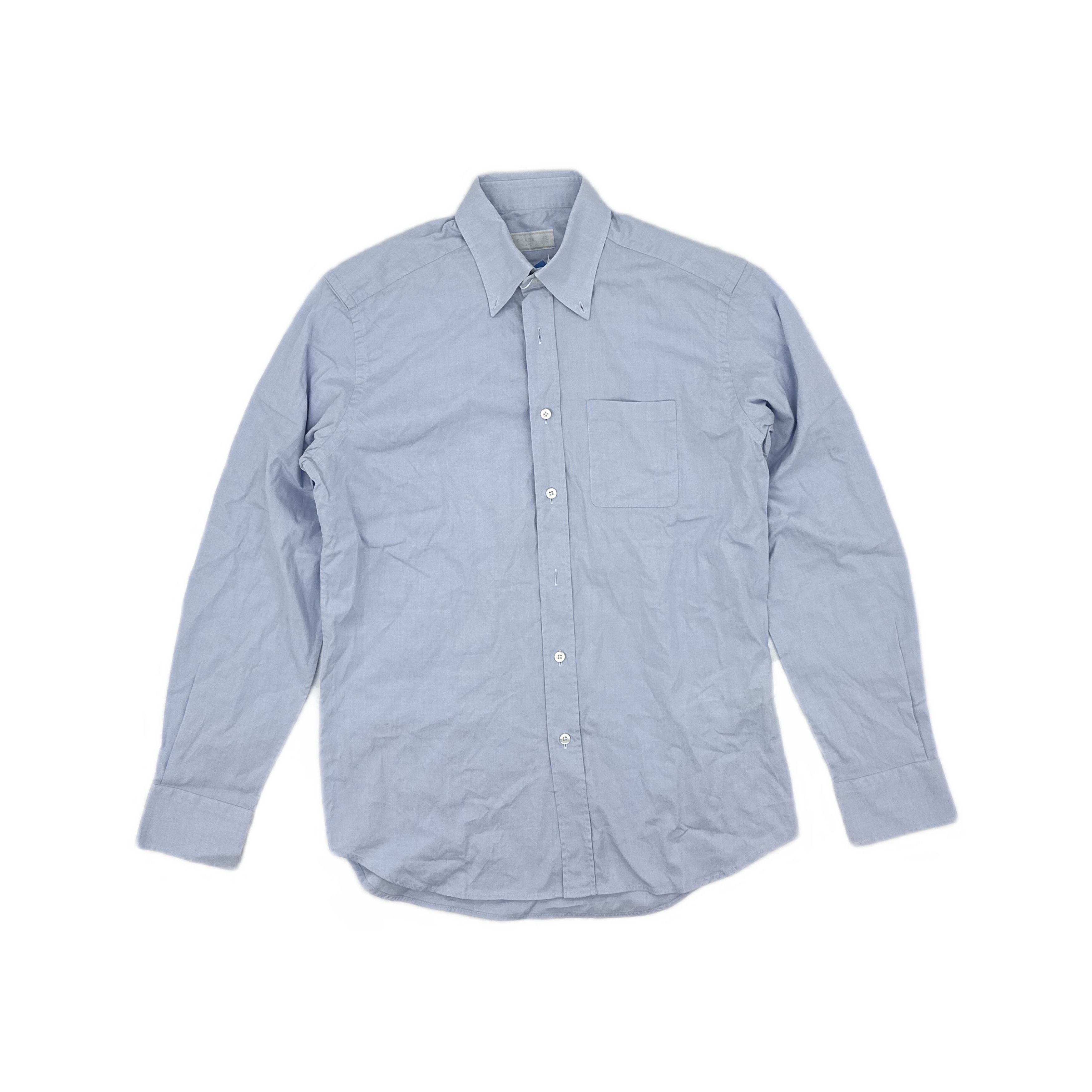 Prada Prada Light Blue Button Up Shirt Size M Size US XXS / EU 40 - 1 Thumbnail