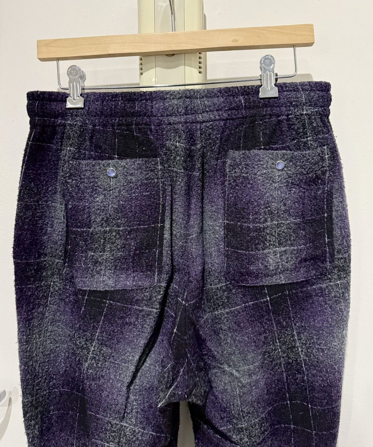 Needles Needles Embellished Checked Wool-Blend Flannel Trousers [M] Size US 30 / EU 46 - 6 Thumbnail