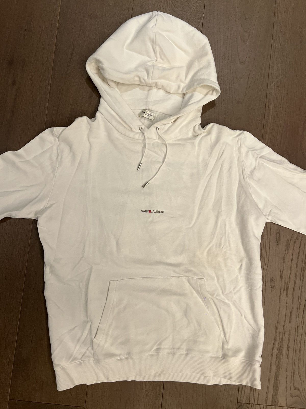 Yves Saint Laurent Saint Laurent White Hoodie Size US XXL / EU 58 / 5 - 2 Thumbnail