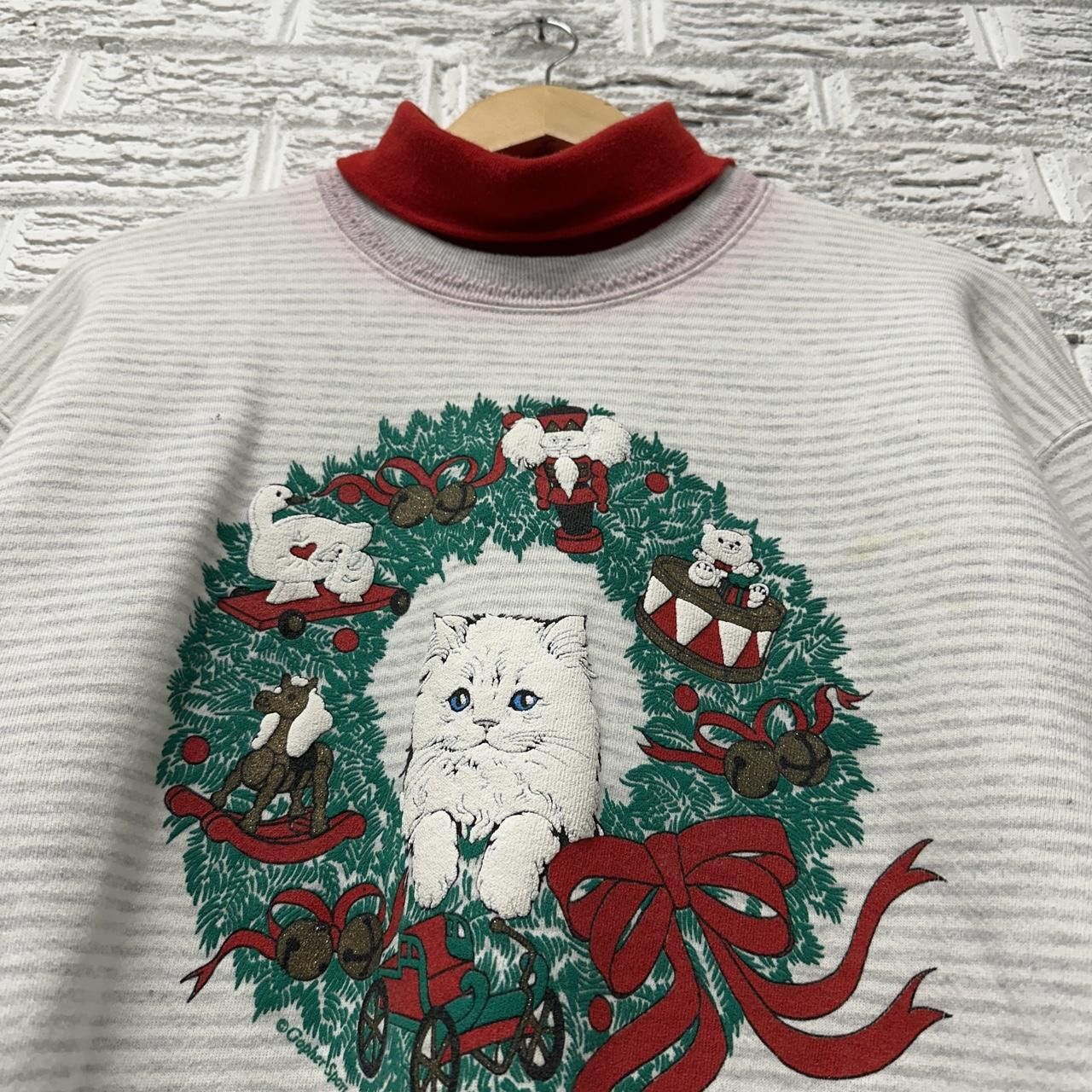 Vintage Vintage Cat Christmas Sweater Size L Size US L / EU 52-54 / 3 - 1 Thumbnail