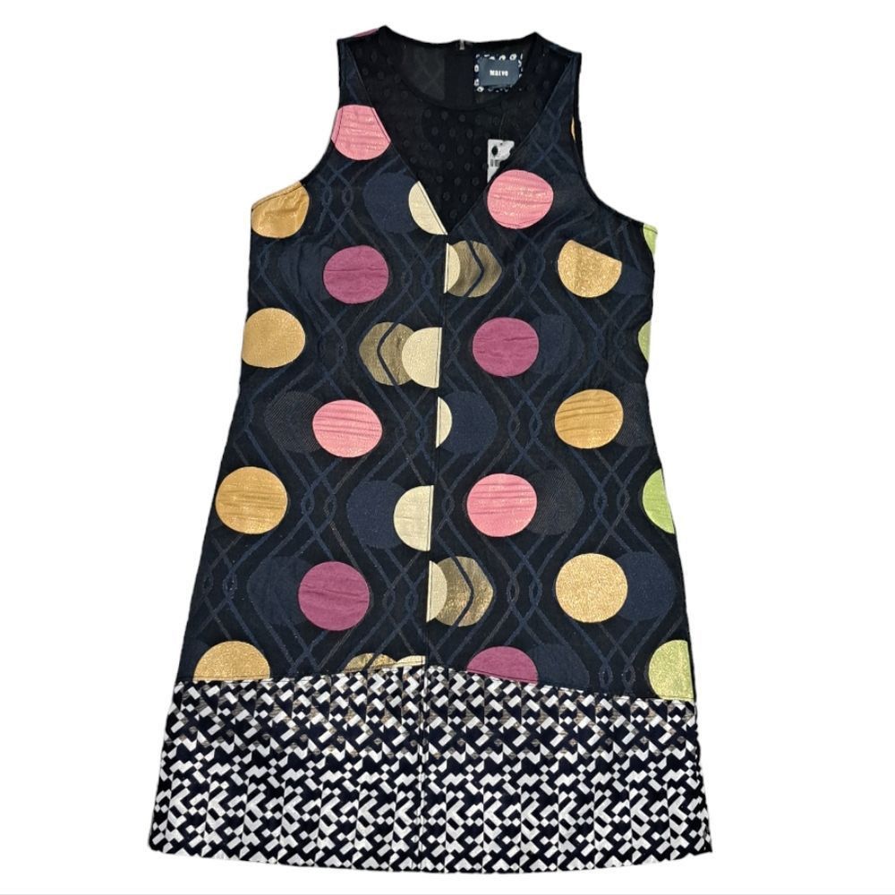Anthropologie Anthropologie Maeve Tilde Polka Dot Palooza Retro Mod Metallic XS Black Motif NW Size XS / US 0-2 / IT 36-38 - 1 Thumbnail