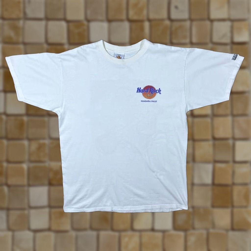 Hard Rock Cafe VINTAGE Hard Rock Cafe Niagara Falls Souvenir Graphic White T-Shirt Large XL Mens Shirt, Graphic Print, 90s Size US L / EU 52-54 / 3 - 1 Thumbnail