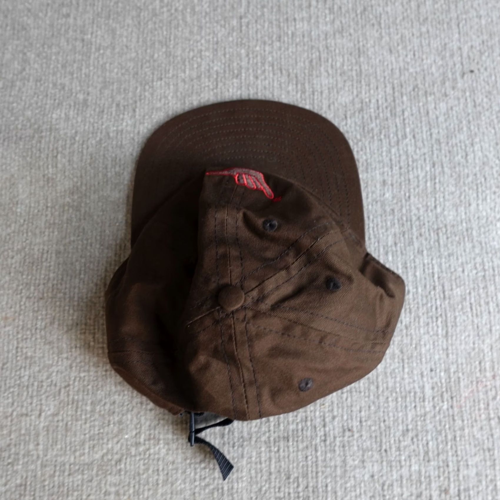 Outerknown Outerknown Hat Brown Hang Loose Shaka Strapback Made in USA NEW Baseball Cap One Size Men Adjustable Cotton Cap Size ONE SIZE - 2 Thumbnail