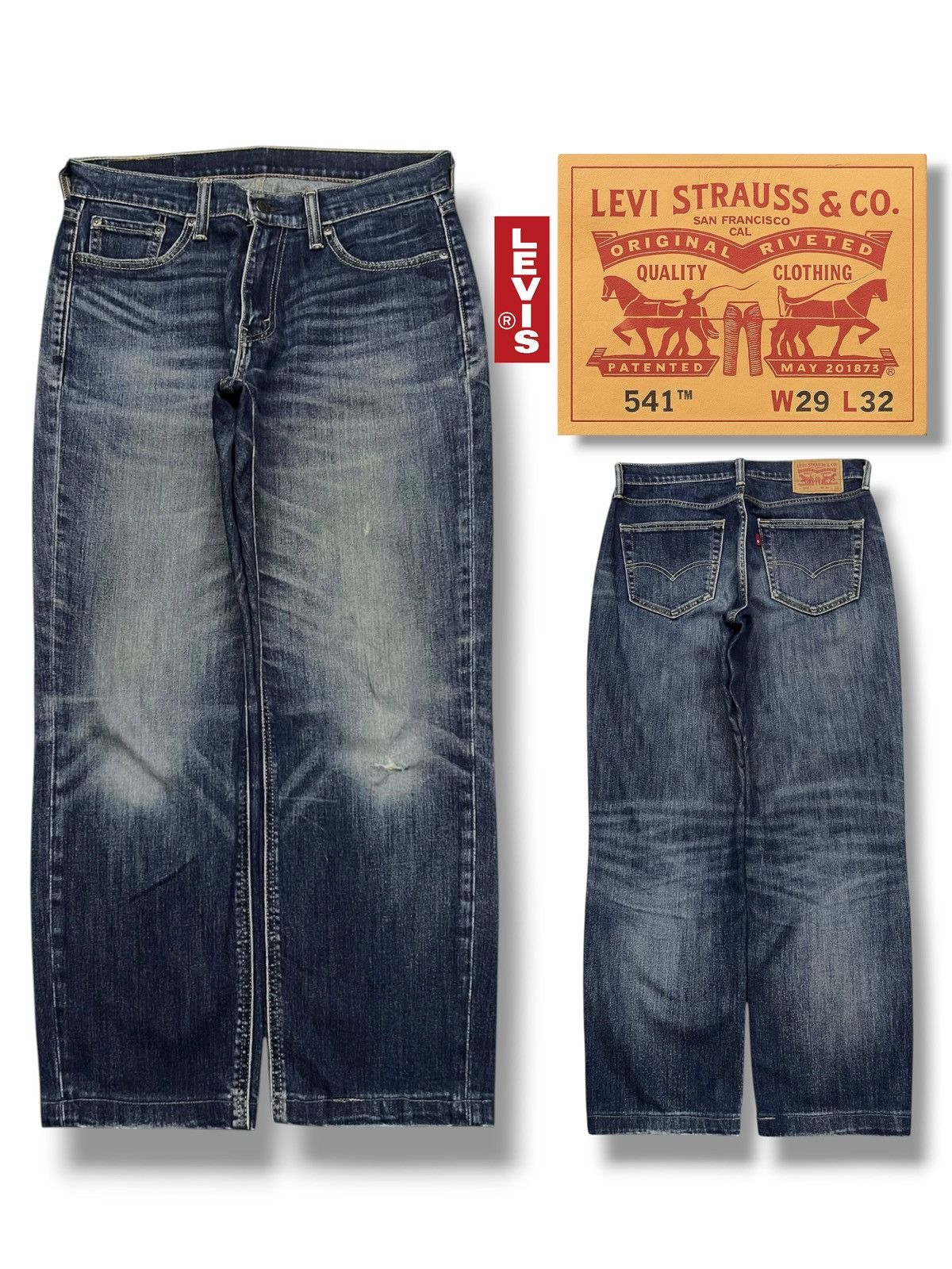 Levi's Vintage Levi’s 541 - Faded Wash, Distressed Denim Size US 31 - 1 Thumbnail