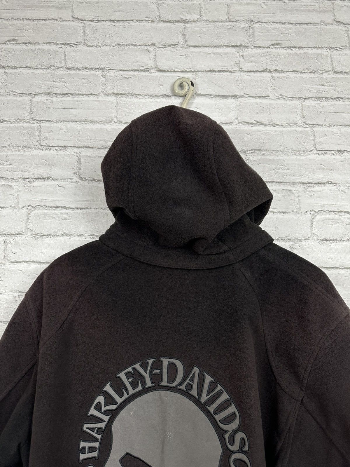 Harley Davidson (L) INSANE SUNFADED Harley Davidson Skull Hooded Jacket Size US L / EU 52-54 / 3 - 13 Thumbnail