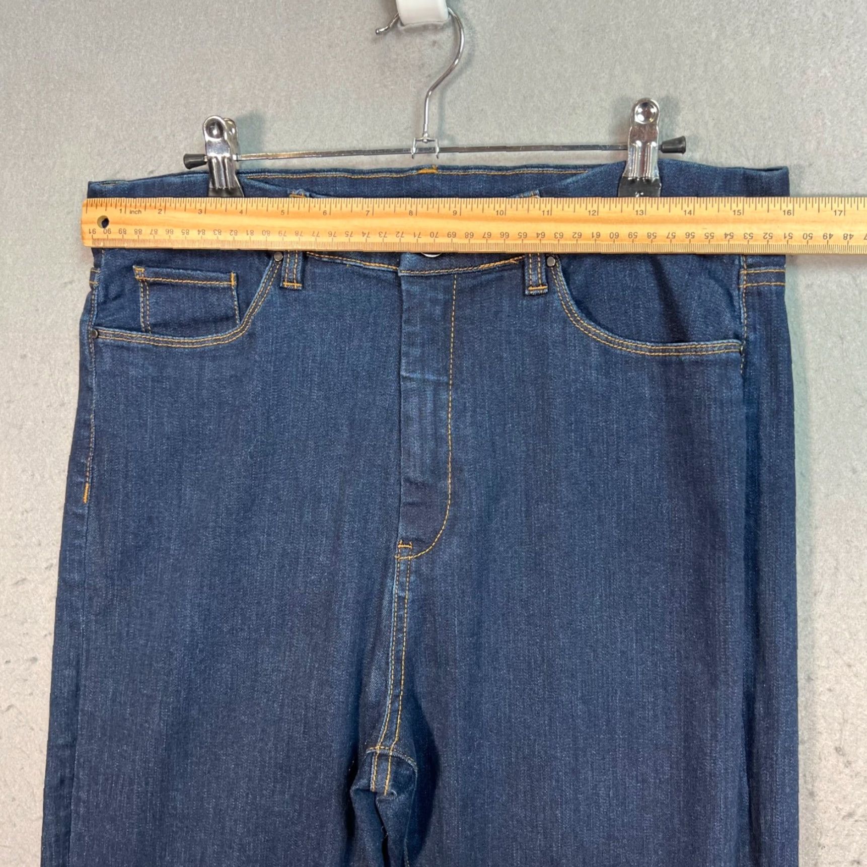 Vintage BLANKNYC Jeans Womens Flare Leg Size 31 Dark Denim Size 24" / US 00 / IT 34 - 5 Thumbnail