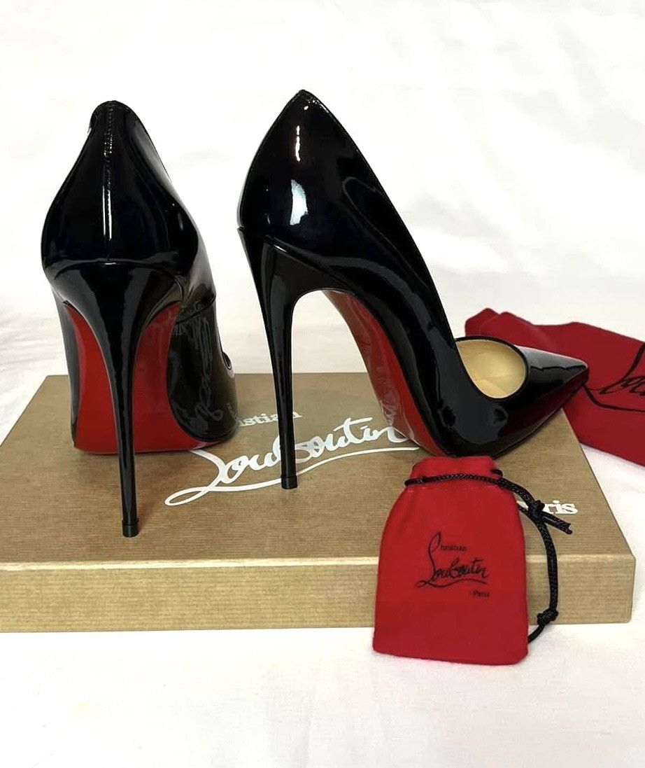 Christian Louboutin So Kate 120 Pumps - Classic Black Patent Leather Size US 6.5 / IT 36.5 - 10 Thumbnail