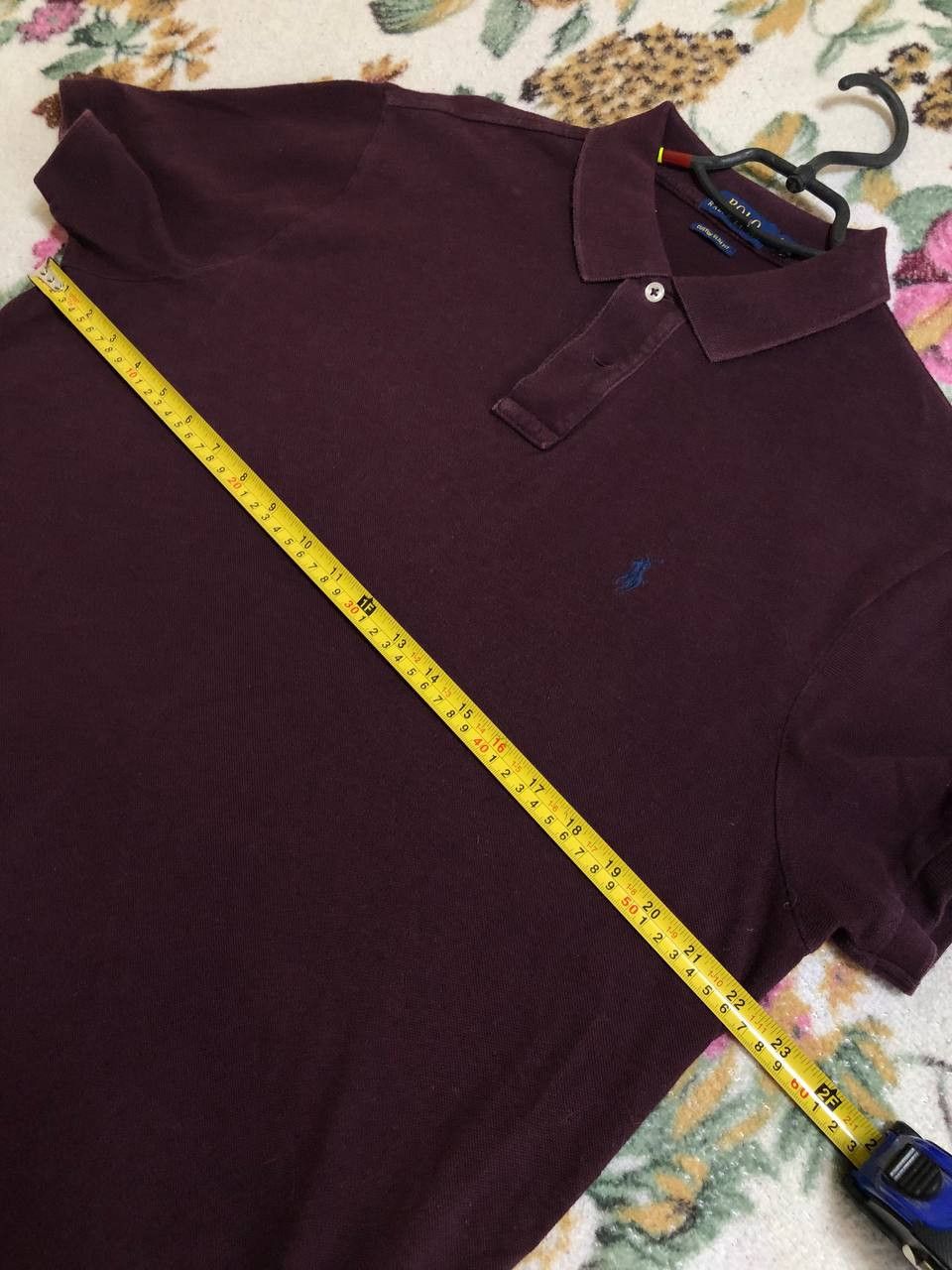 Polo Ralph Lauren Ralph Lauren Custom Slim Polo T Shirt Burgundy Size US XL / EU 56 / 4 - 6 Thumbnail
