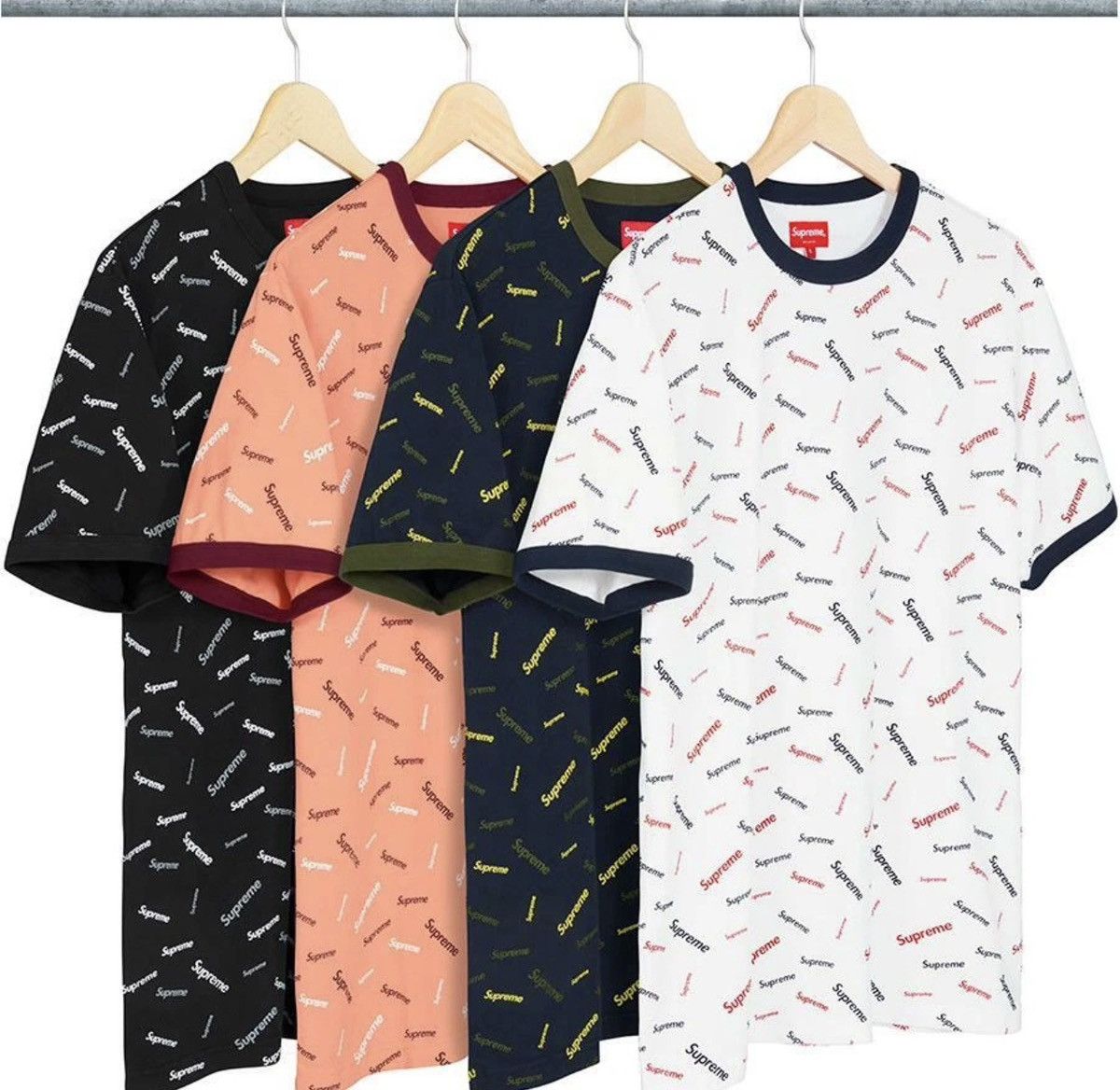 Supreme Supreme Scatter Ringer T-Shirt FW18 Size US XL / EU 56 / 4 - 6 Thumbnail