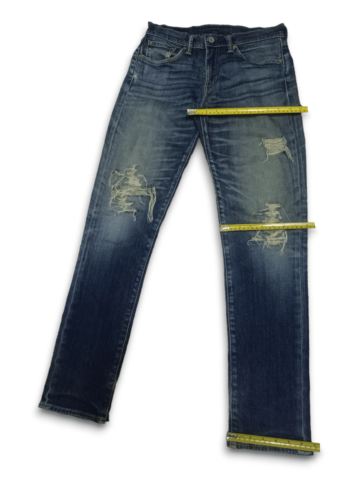 Levi's × Levi's Vintage Clothing Vintage Levis 511 Blue Wash Ripped Distressed Jeans 29x31 Size US 29 - 10 Thumbnail