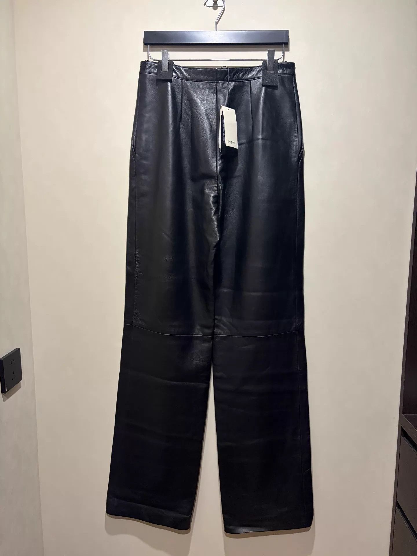 Saint Laurent Paris SAINT LAURENT FW23 SHEEPSKIN WIDE LEG PANTS 48/50 NEW Size US 32 / EU 48 - 4 Thumbnail