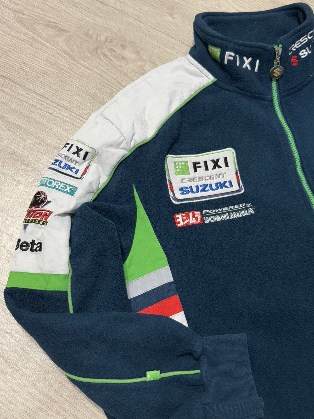 Vintage 🔷Vintage Suzuki Racing Fleece Jacket 90s🔷 Size US L / EU 52-54 / 3 - 2 Thumbnail
