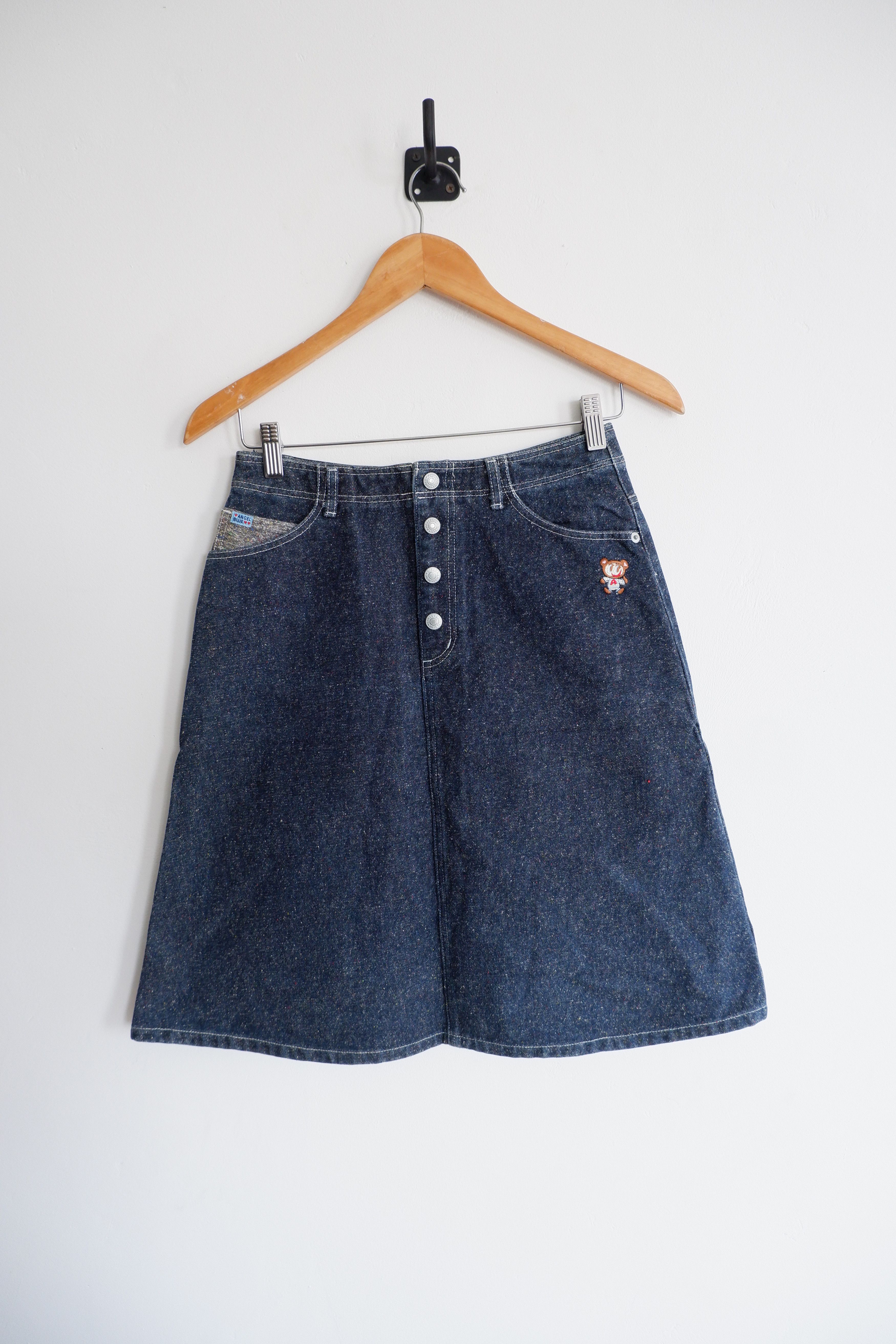 Angel Blue Vintage Y2K Mini Skirt Denim Size 26" / US 2 / IT 38 - 1 Thumbnail