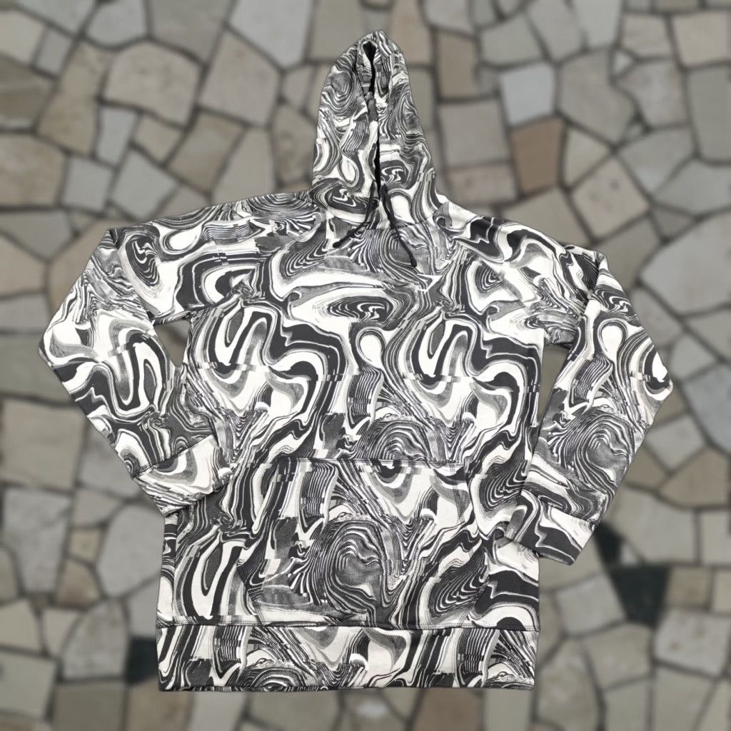 Gymshark Gymshark Hoodie Mens M Black White Marble Dye Pullover Sweatshirt Athletic Size US M / EU 48-50 / 2 - 1 Thumbnail