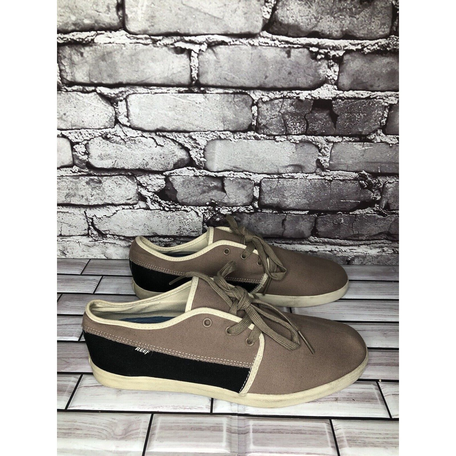 REEF REEF RF-003002 SEA CAPTAIN Gray Canvas Fabric Lace Up Casual Size US 10 / EU 43 - 21 Thumbnail