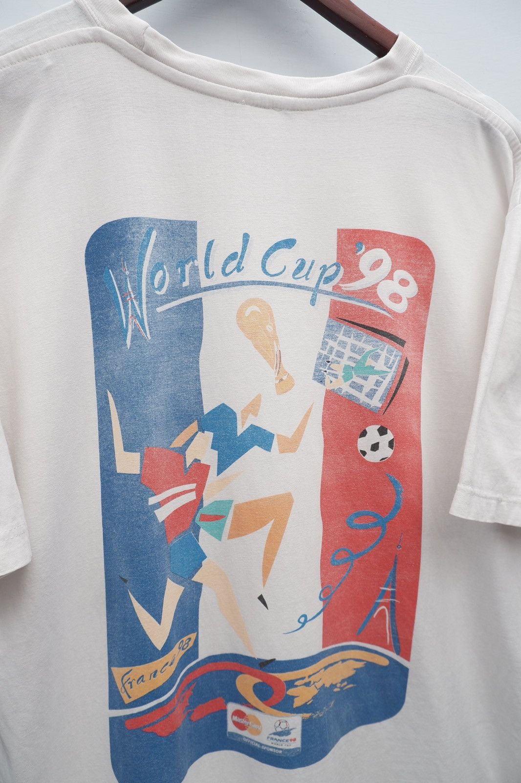 Vintage Vintage World Cup france tshirt official visa 1998 Size US XL / EU 56 / 4 - 4 Thumbnail