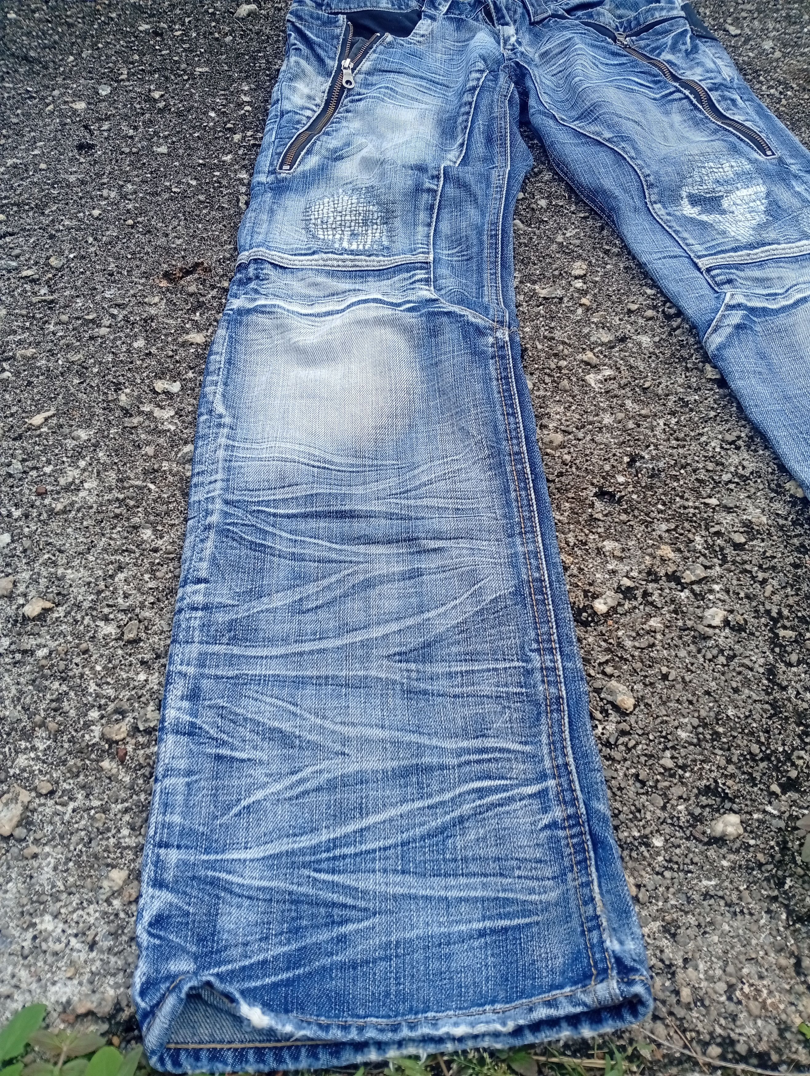 PPFM Japanese brand x PPFM moto biker distressed denim jeans Size US 29 - 4 Thumbnail
