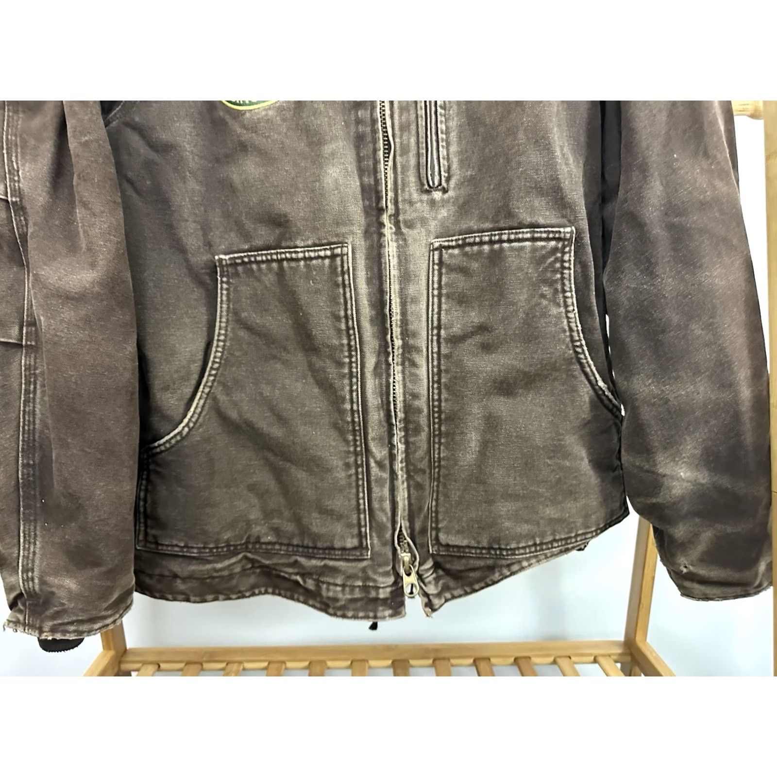 Carhartt VTG Carhartt Jacket Mens L Brown Distressed Sherpa Lined Ridge Faded Canvas Workwear 90s Style Size US L / EU 52-54 / 3 - 8 Thumbnail