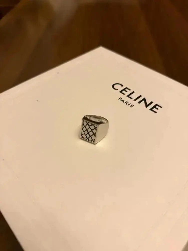 Celine Celine 23SS Stone Texture Ring-2505 Size ONE SIZE - 1 Thumbnail