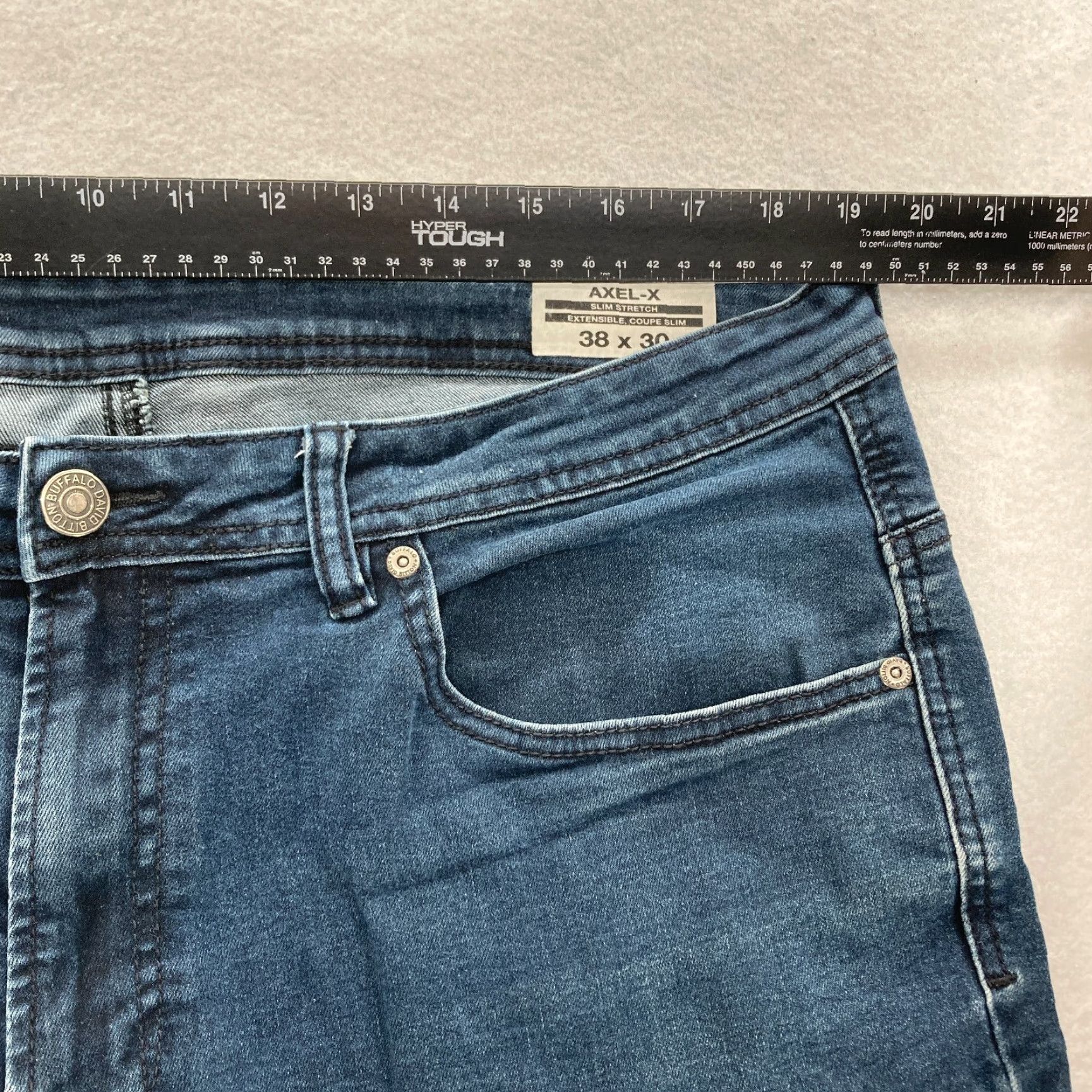 Buffalo David Bitton Buffalo David Bitton Jeans Mens 38x30 Slim Straight Blue Stretch Denim Shirt Size US 38 / EU 54 - 6 Thumbnail