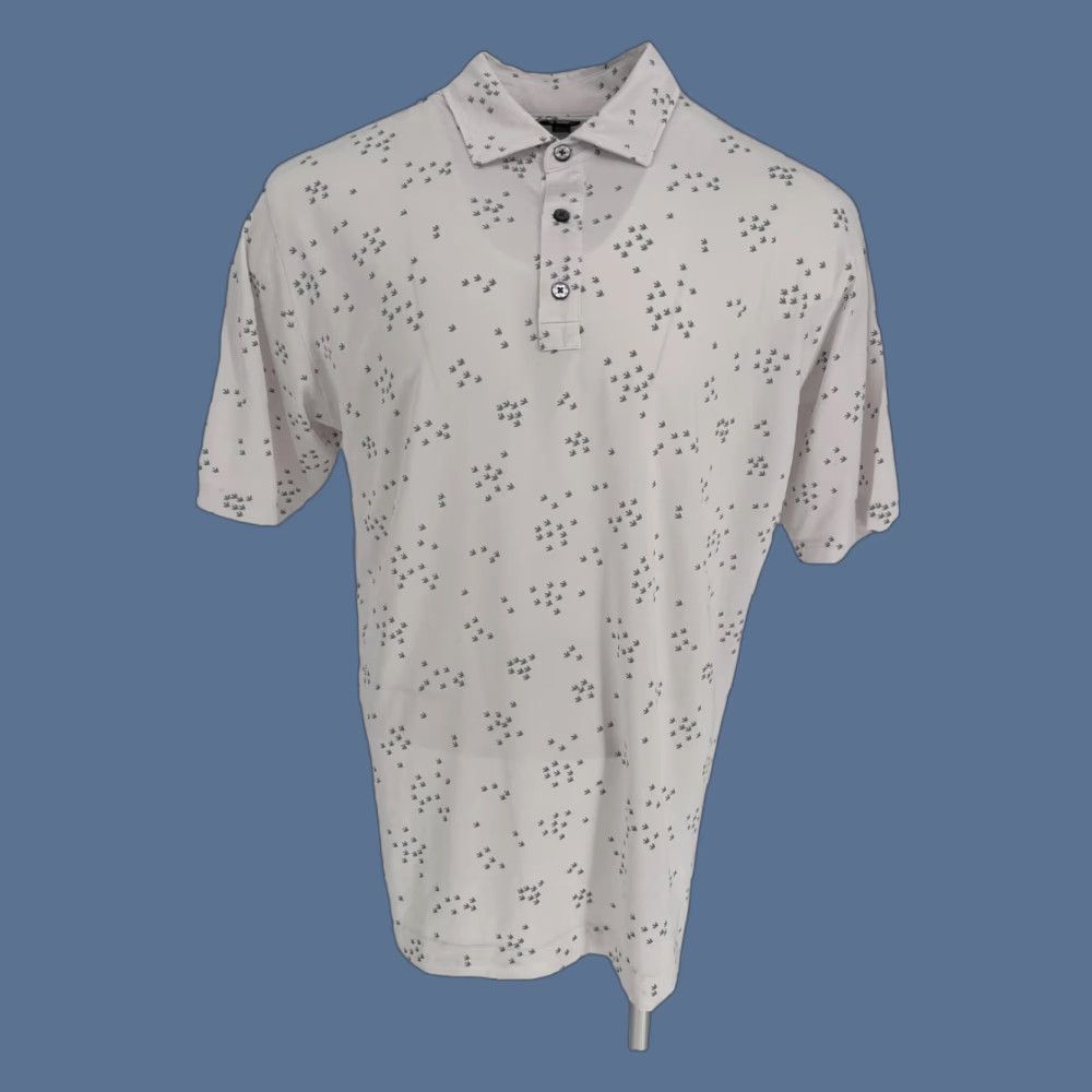 Footjoy FootJoy Polo Shirt Mens XL White Bird Print Golf Stretch Short Sleeve Top Size US XL / EU 56 / 4 - 1 Thumbnail