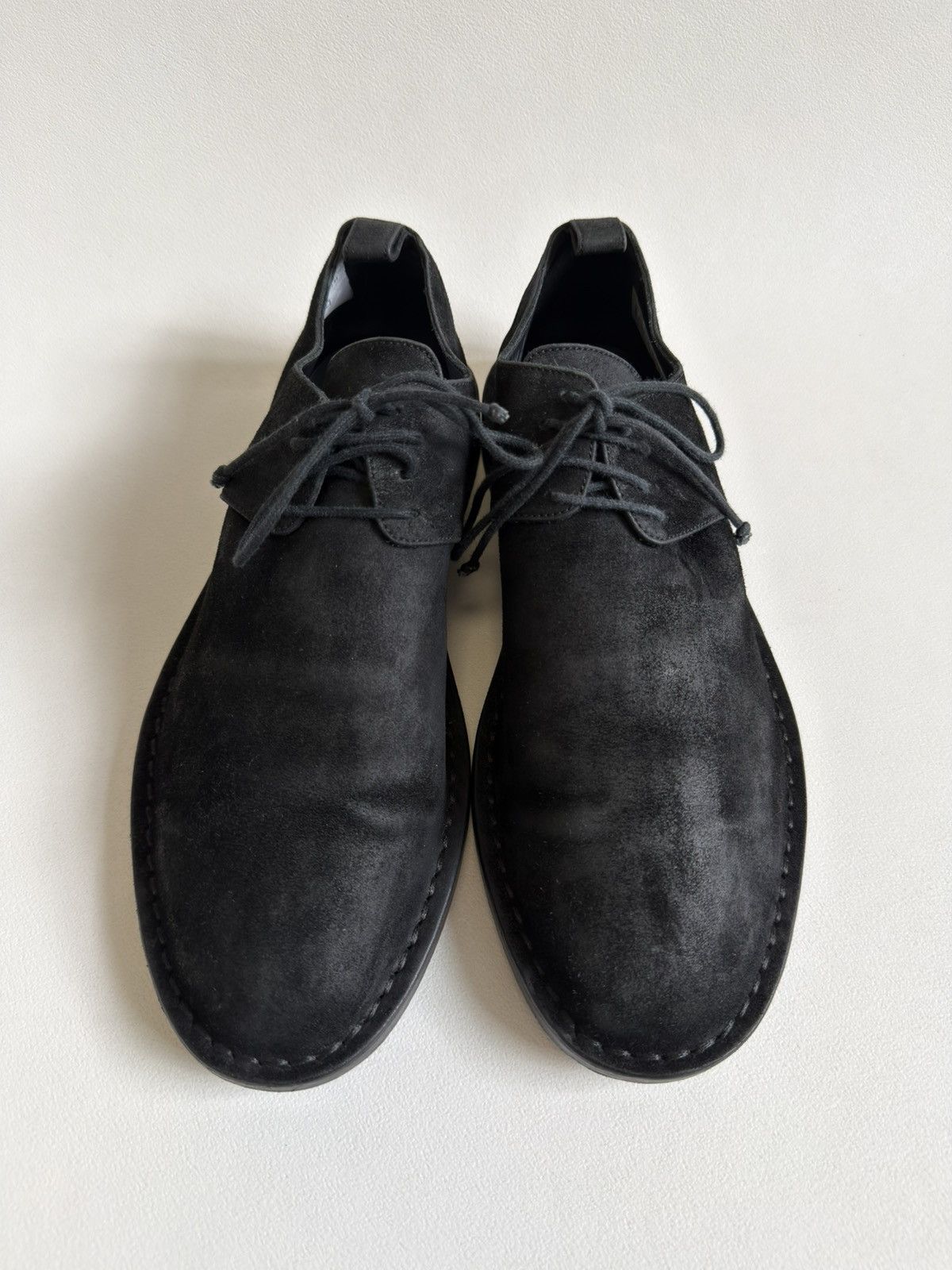 Ann Demeulemeester Sample Black Burnished Suede Lace Up Shoes Size US 9 / EU 42 - 3 Thumbnail