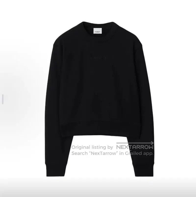 Burberry Burberry Black Cropped Logo Sweatshirt. Size L / US 10 / IT 46 - 1 Thumbnail