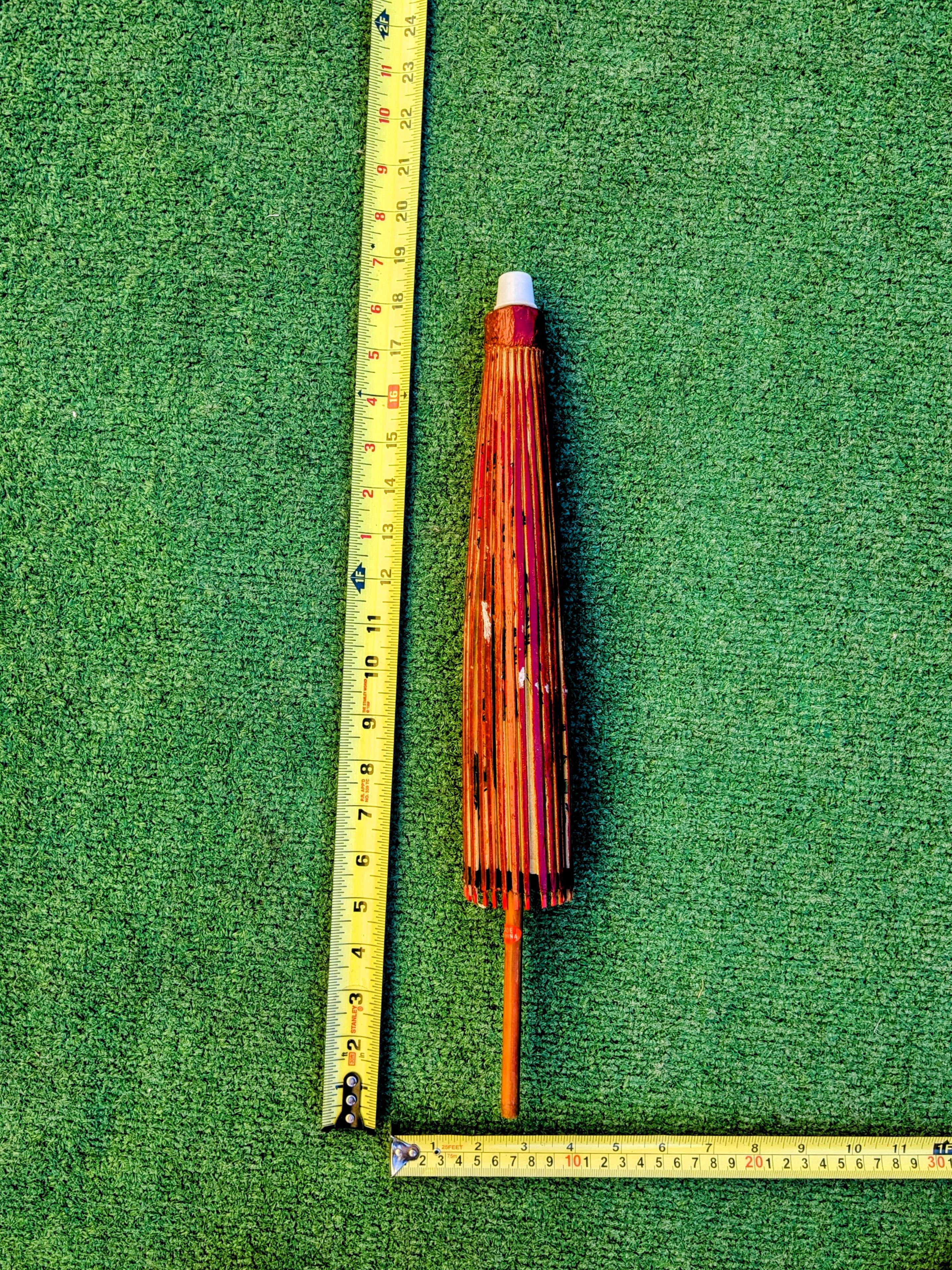 Vintage Sparrow & Flowers Small Bamboo Wax Paper Parasol Umbrella Size ONE SIZE - 3 Thumbnail