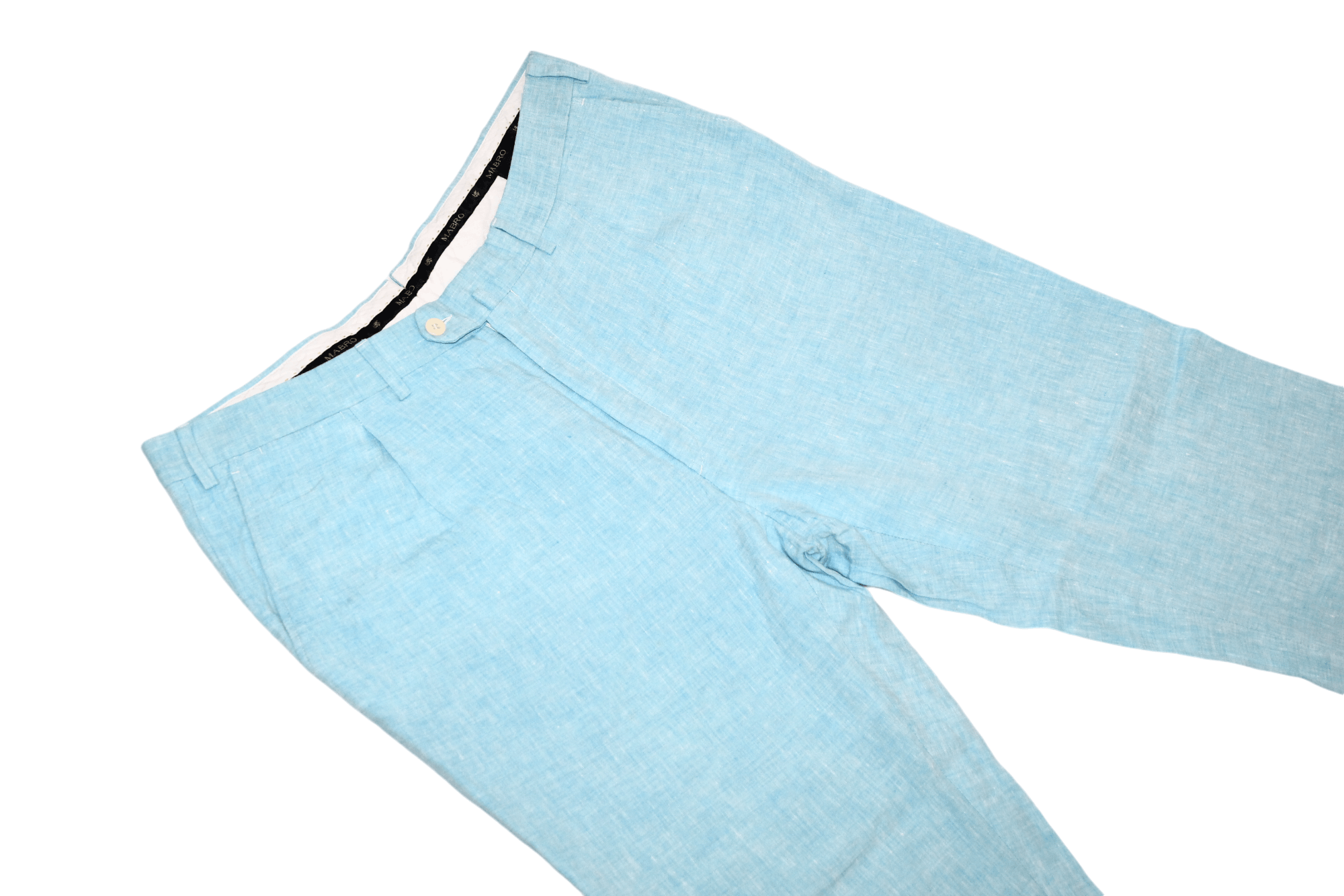 Eidos Napoli Gaiola Napoli x Massa Capri Aquamarine Pure Linen Trousers Size US 40 / EU 56 - 11 Thumbnail
