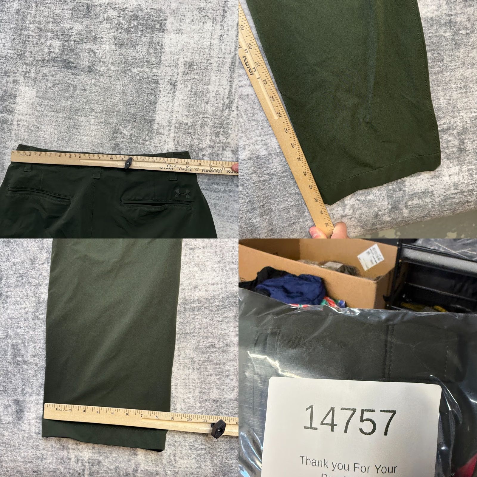 Under Armour Under Armour Pants Mens 36x32 Green Nylon Polyester Spandex Straight Front Pockets Chino Travel Performance Size US 36 / EU 52 - 8 Thumbnail