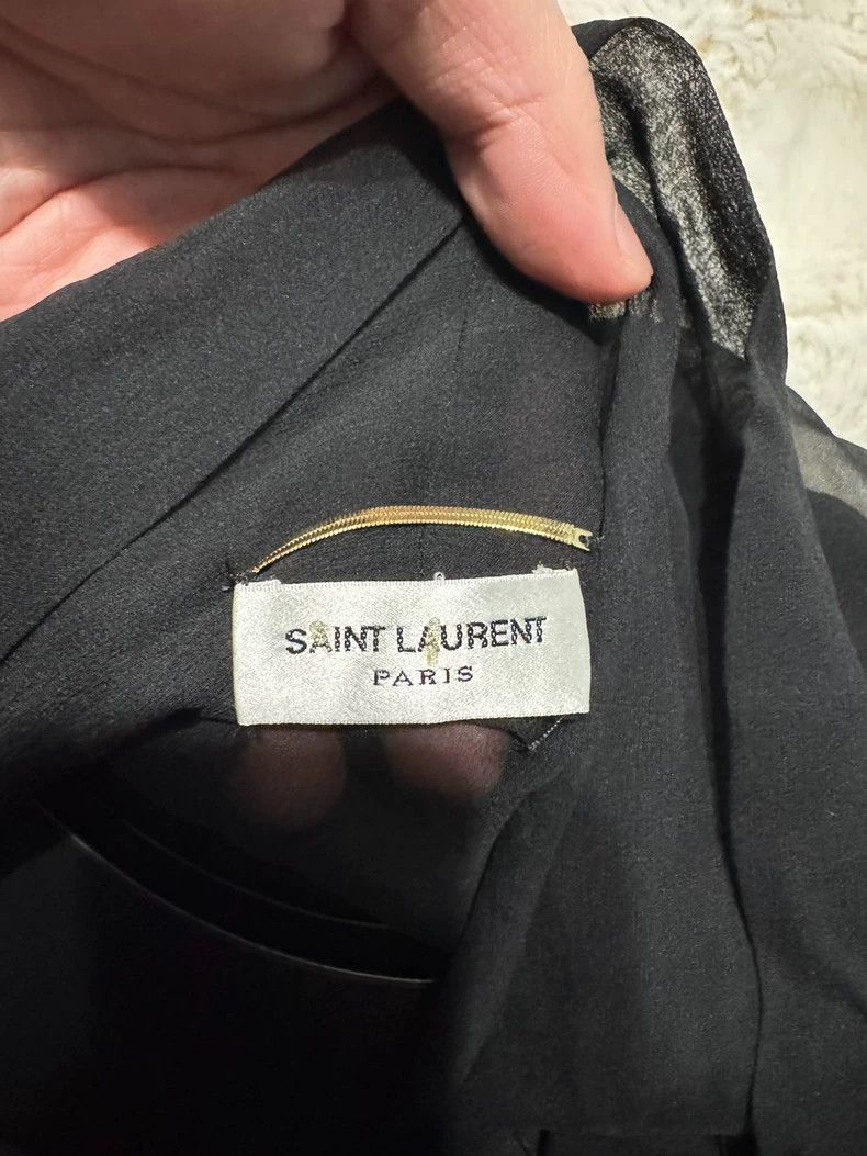 Yves Saint Laurent saint laurent High-set silk ribbon see-through women's shir Size XS / US 0-2 / IT 36-38 - 6 Thumbnail