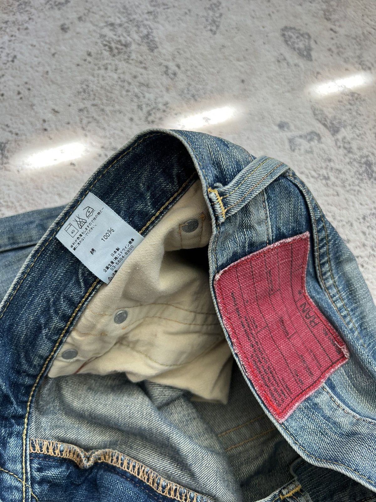 Edwin × Japanese Brand FLARED ≥ THRASHED EDWIN 53504 DISTRESSED DENIM PANT Size US 34 / EU 50 - 7 Thumbnail