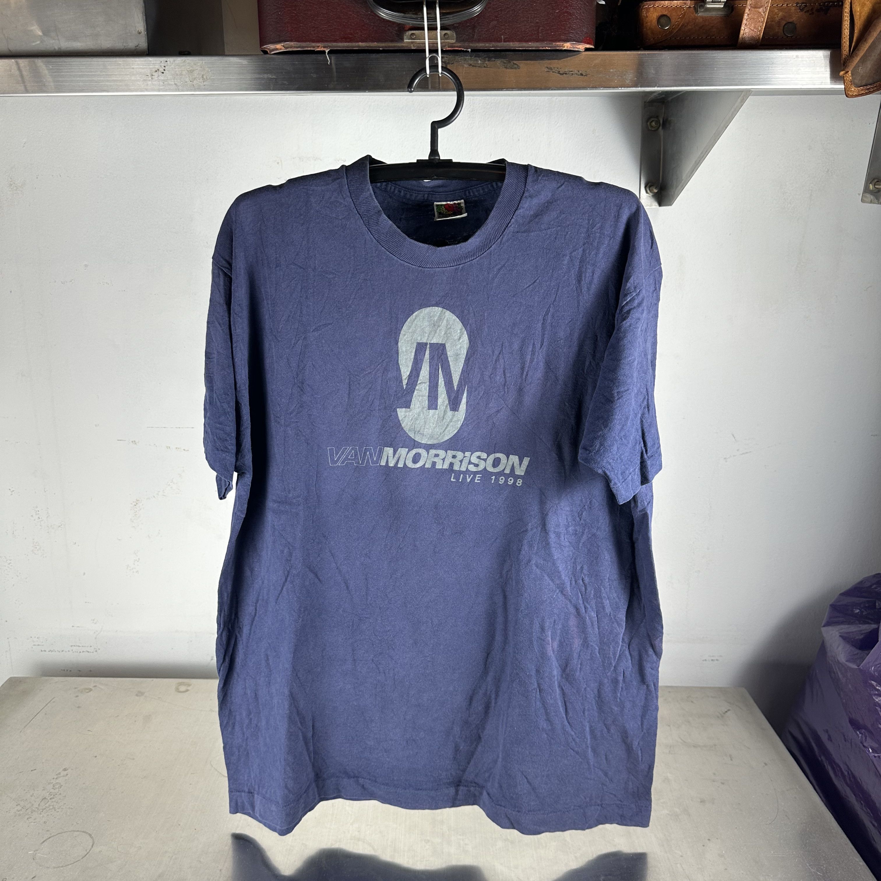 Vintage Vintage 1998 Van Morrison Live Concert Single Stitch T-Shirt Size US XL / EU 56 / 4 - 1 Thumbnail