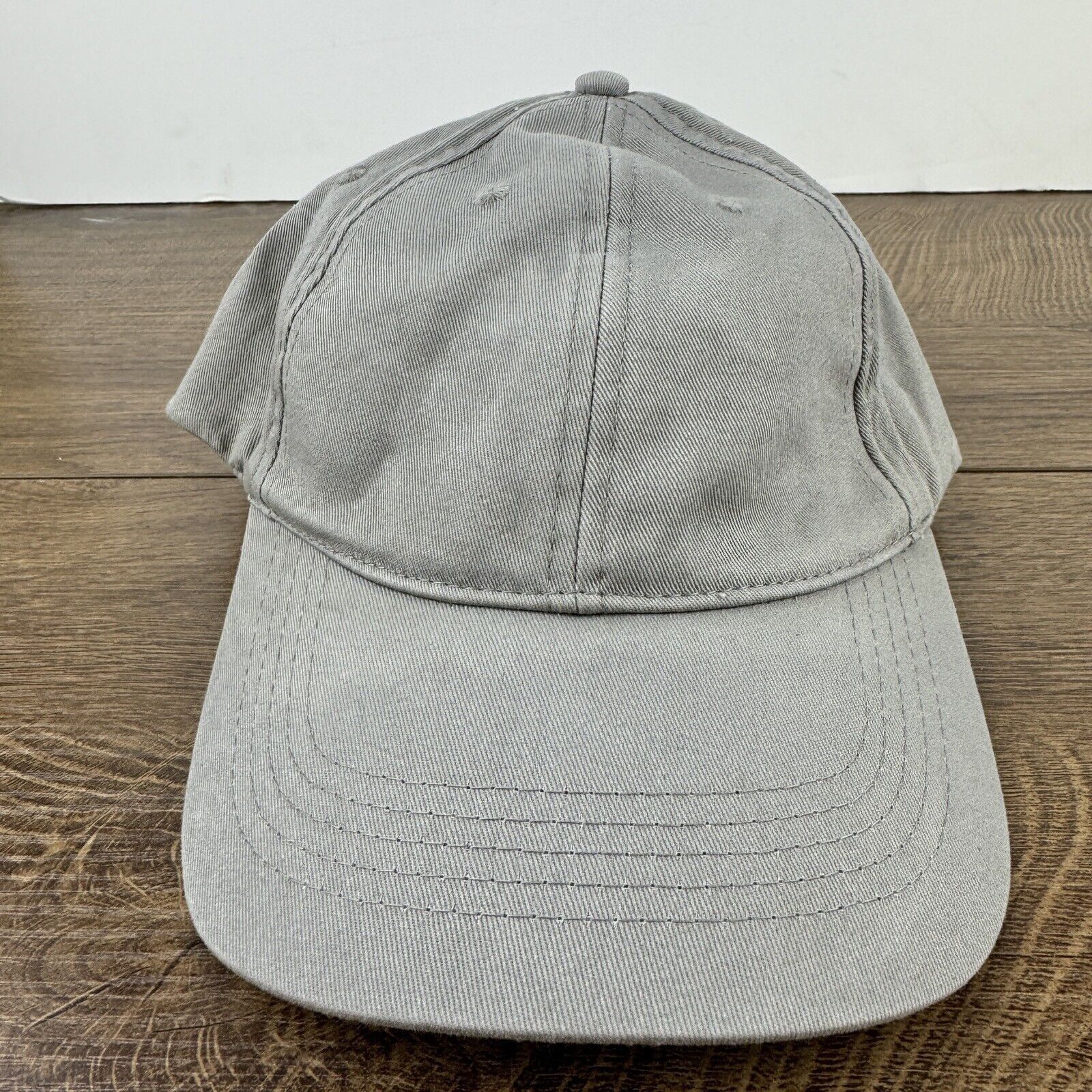 Other Plain Gray Baseball Hat Cap Gray Hat Adjustable Adult Size H Size ONE SIZE - 2 Thumbnail
