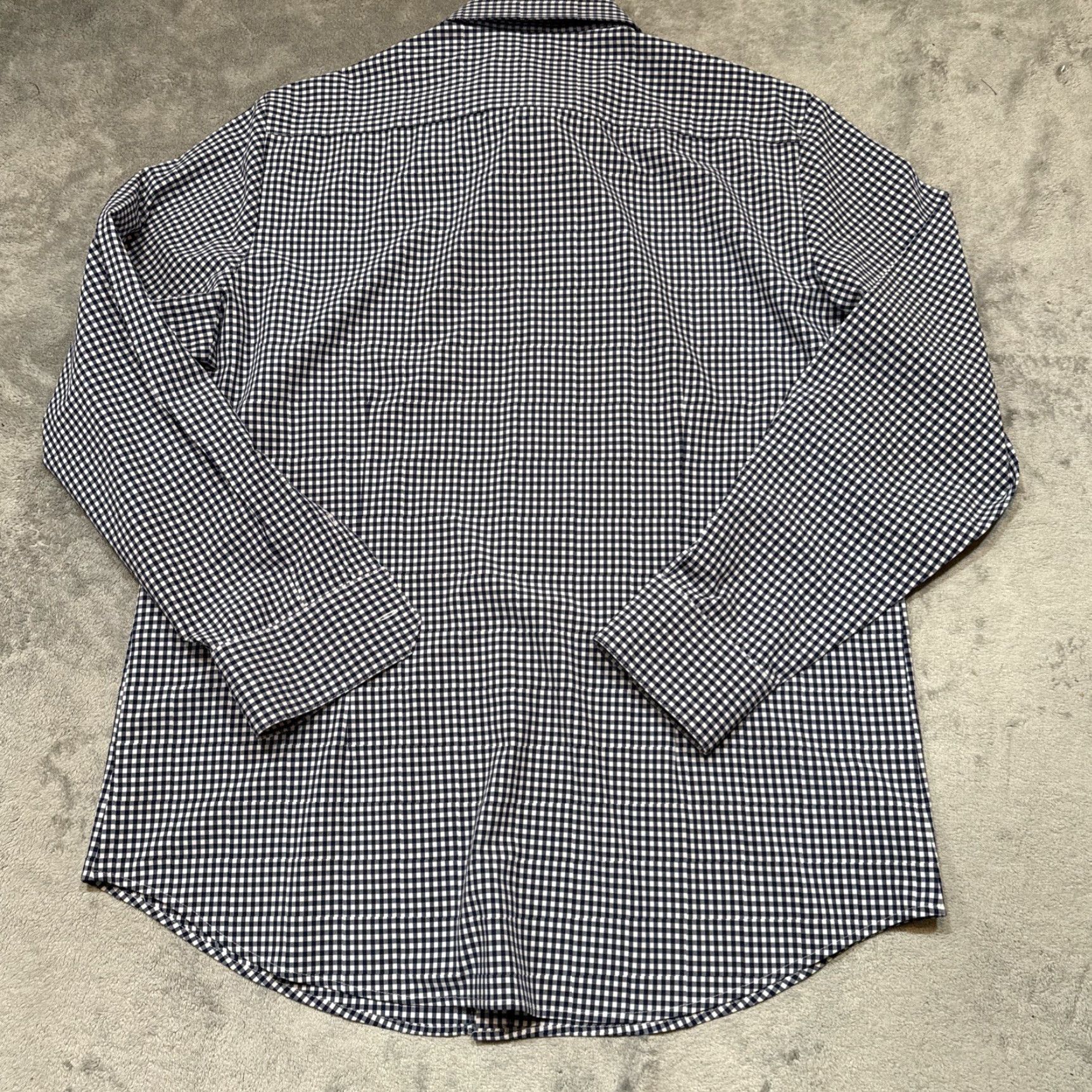 Mizzen+Main Mizzen+Main Button-Up Shirt Men 2XL Blue Check Leeward Trim Fit Stretch Gingham Size US XXL / EU 58 / 5 - 6 Thumbnail