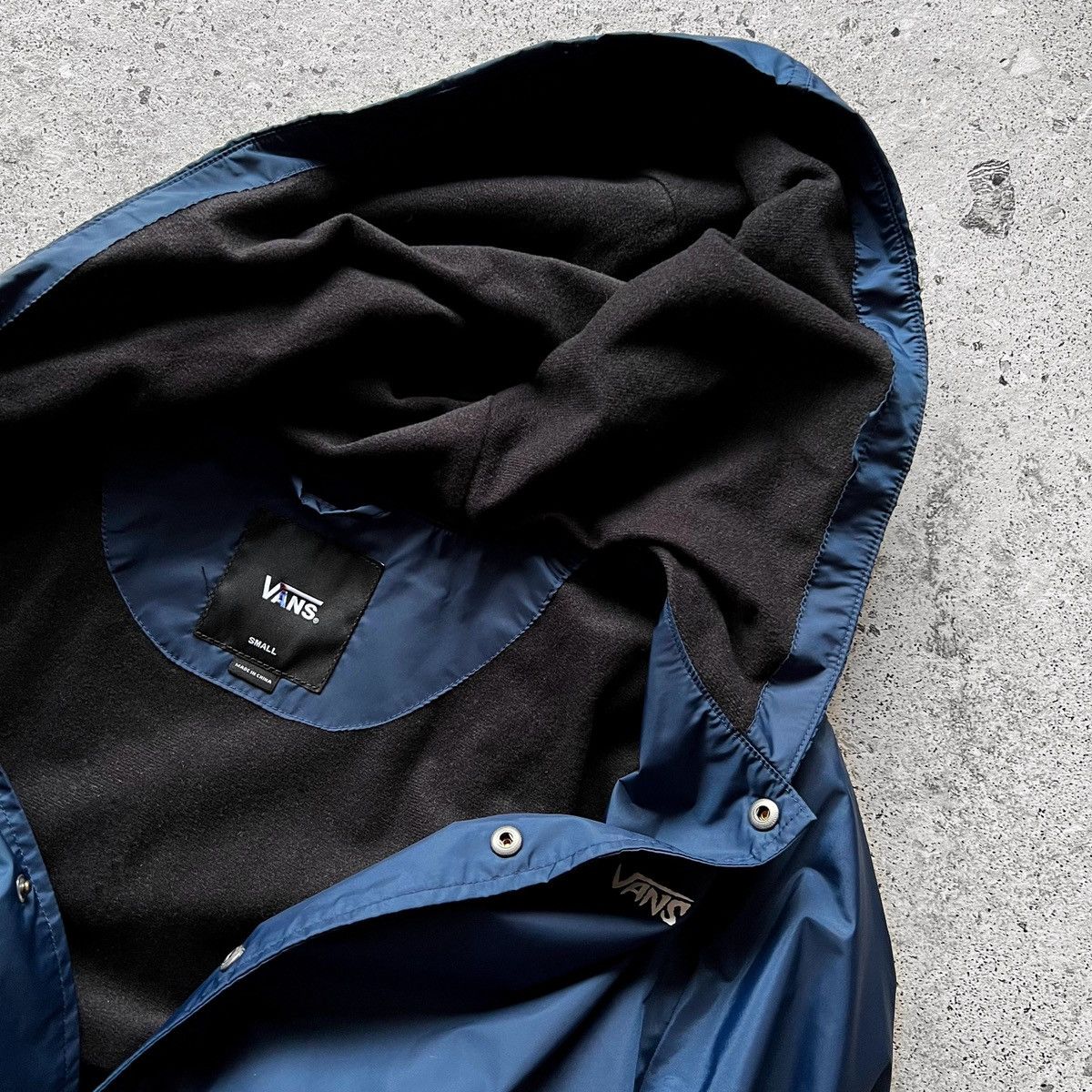 Designer × Vans Vans Mens Blue Turnstall Parka Jacket Big Print Snap Closure Size US S / EU 44-46 / 1 - 7 Thumbnail