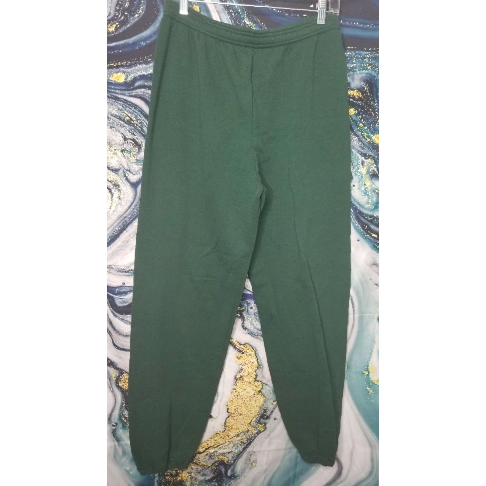 Jerzees VINTAGE 80s JERZEES Mens XL Fleece Sweatpants Don Bosco Tech Rams Green Size US 36 / EU 52 - 2 Thumbnail