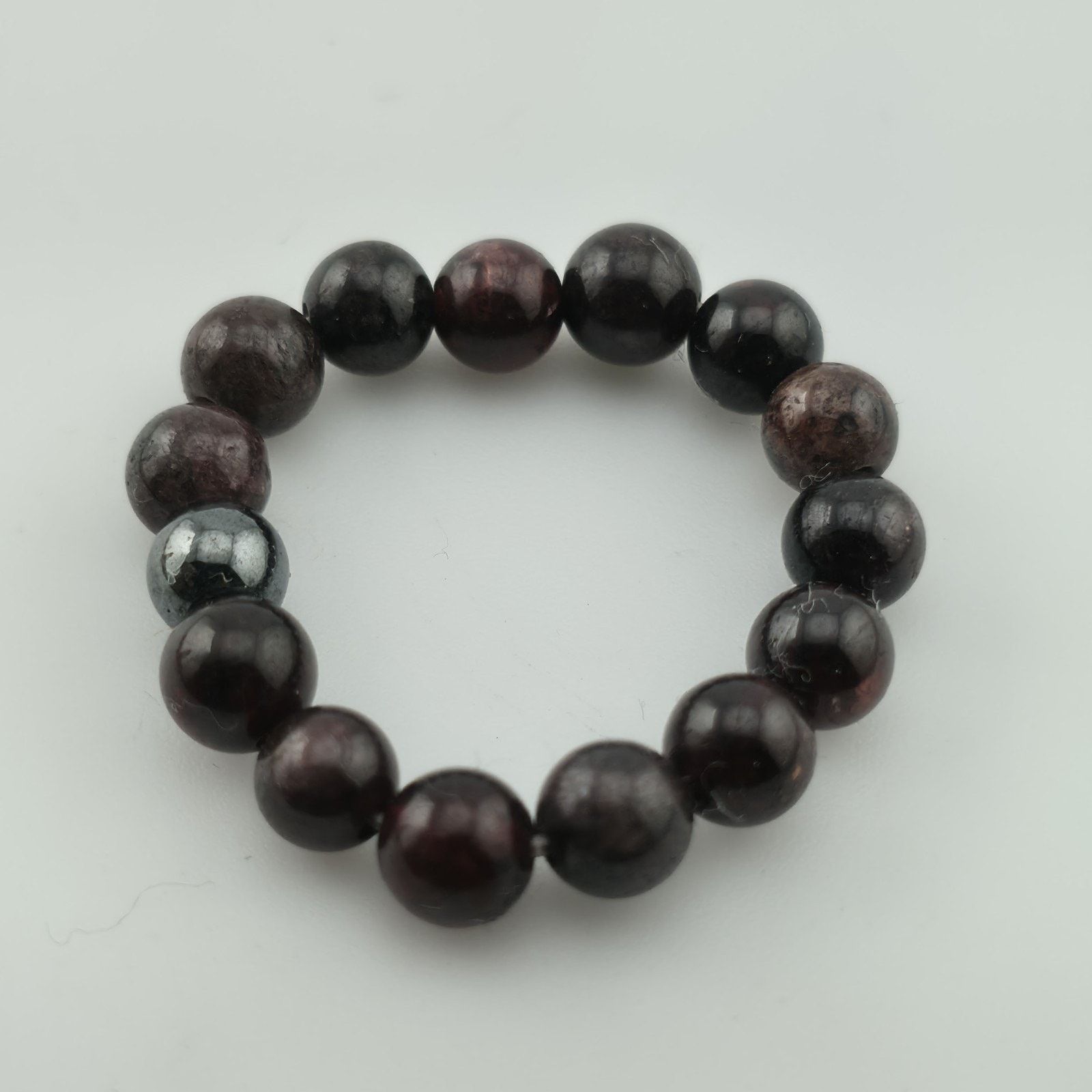 Other Garnet Beaded Natural Stone Stretch Dark Red Round 6.5 - 7 Size ONE SIZE - 2 Thumbnail