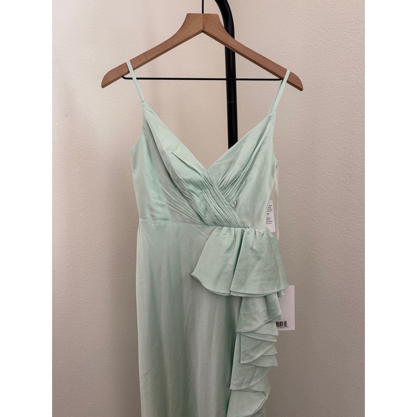 Mac Duggal MAC DUGGAL 12506 cocktail wrap periwinkle blue dress Size XS / US 0-2 / IT 36-38 - 6 Thumbnail