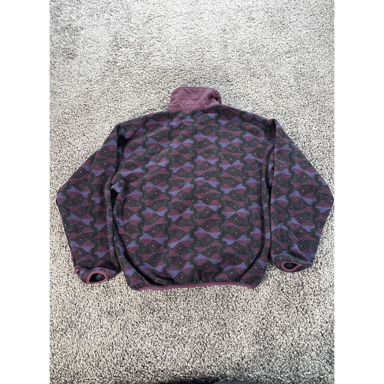 Vintage VINTAGE Columbia Jacket Mens L Purple Aztec Geometric Fleece Full Zip USA Made Size US L / EU 52-54 / 3 - 5 Thumbnail