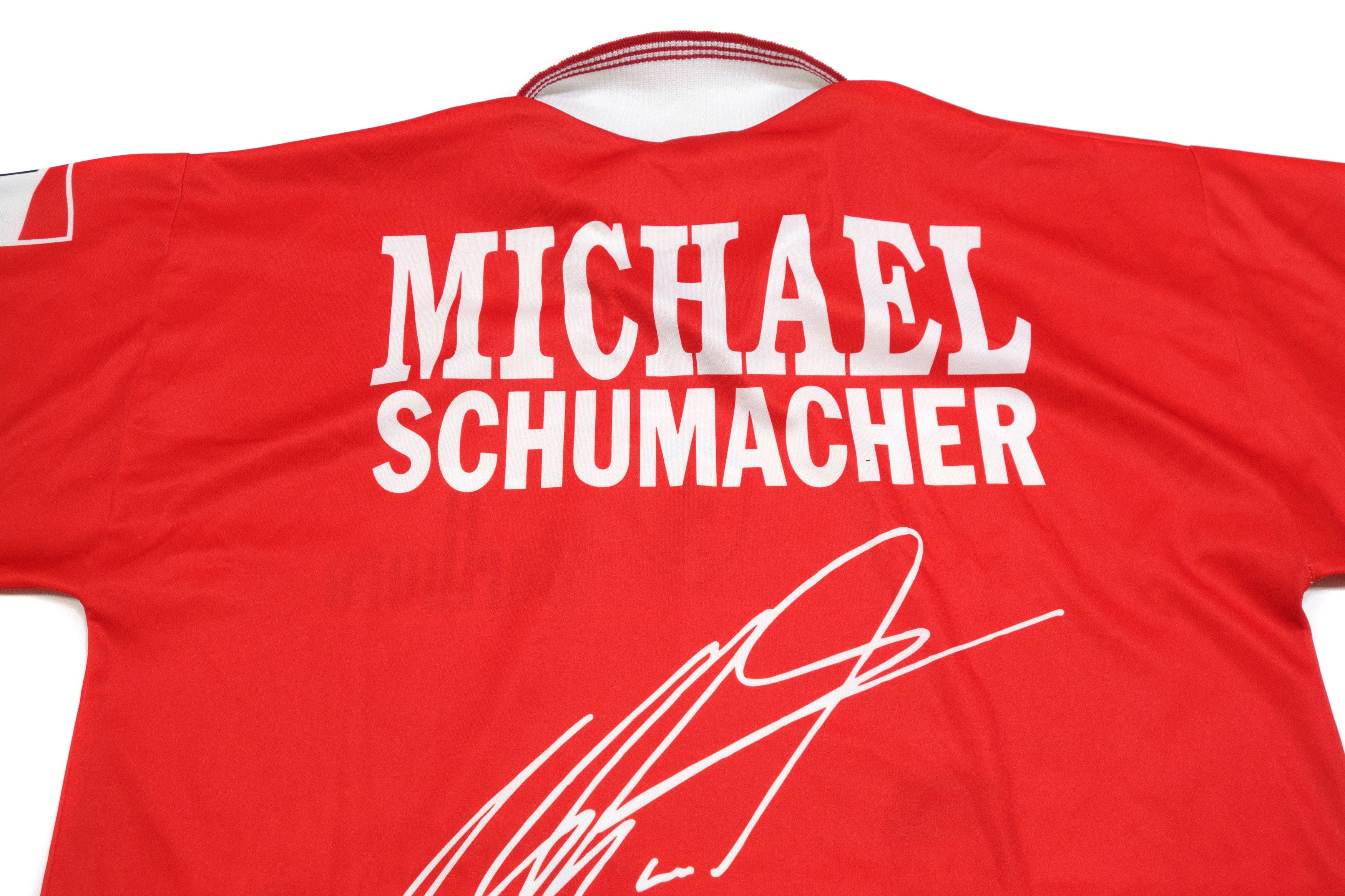 Ferrari 90S Michael Schumacher Big Logo Jersey Vintage Size US XL / EU 56 / 4 - 4 Thumbnail